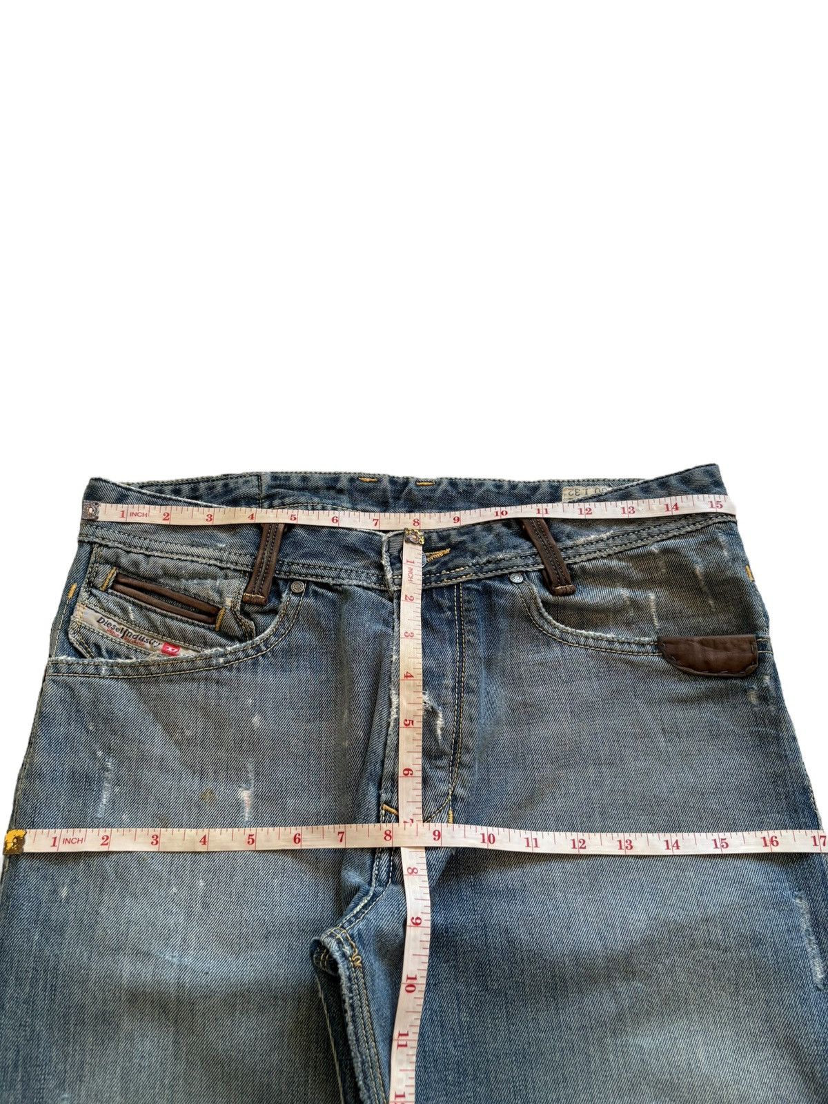 Diesel Vintage Diesel Onijo Bleached Mud Wash Distressed Jeans Size US 31 - 13 Thumbnail