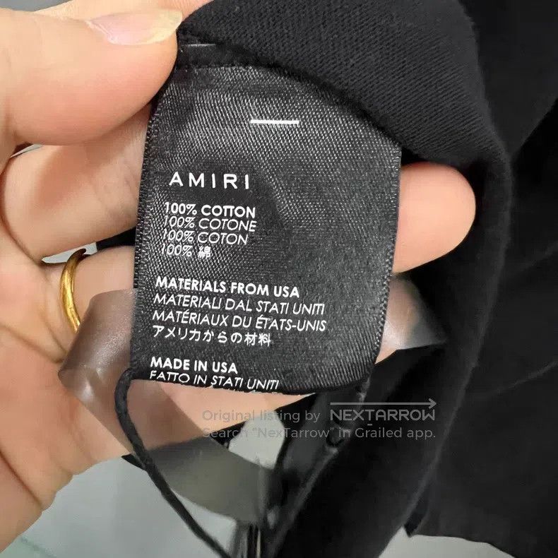 Amiri Amiri Size XL Black printed short sleeves Size US XL / EU 56 / 4 - 4 Thumbnail