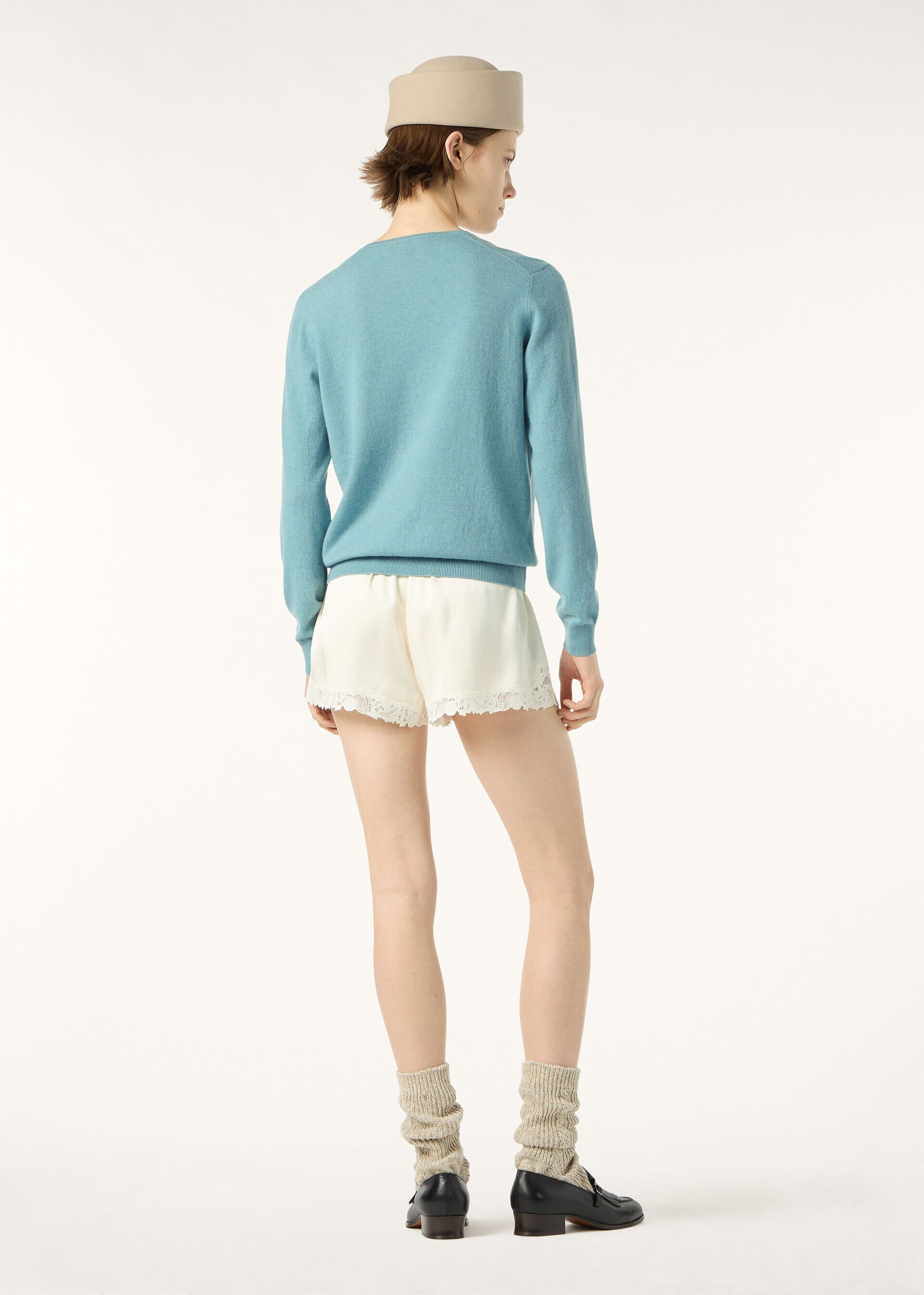 Loro Piana os11x0426 FAQ4514 Sergio Sweater in Underwater Breath Size XS / US 0-2 / IT 36-38 - 5 Thumbnail