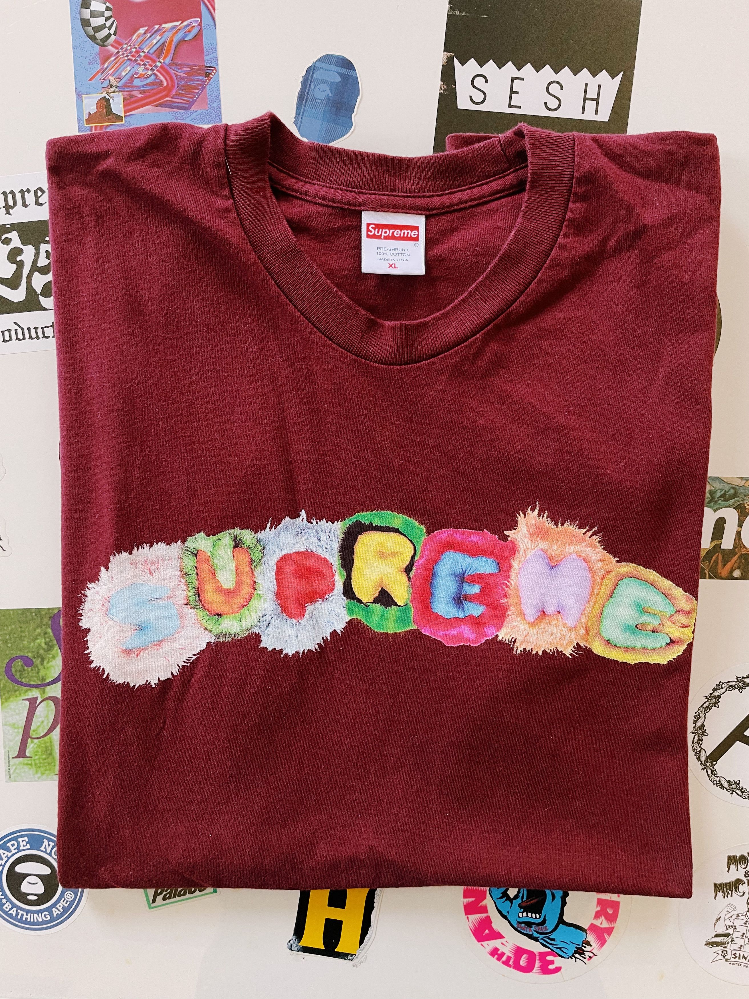 Supreme Supreme Pillows T-shirt Burgundy Size US XL / EU 56 / 4 - 6 Thumbnail
