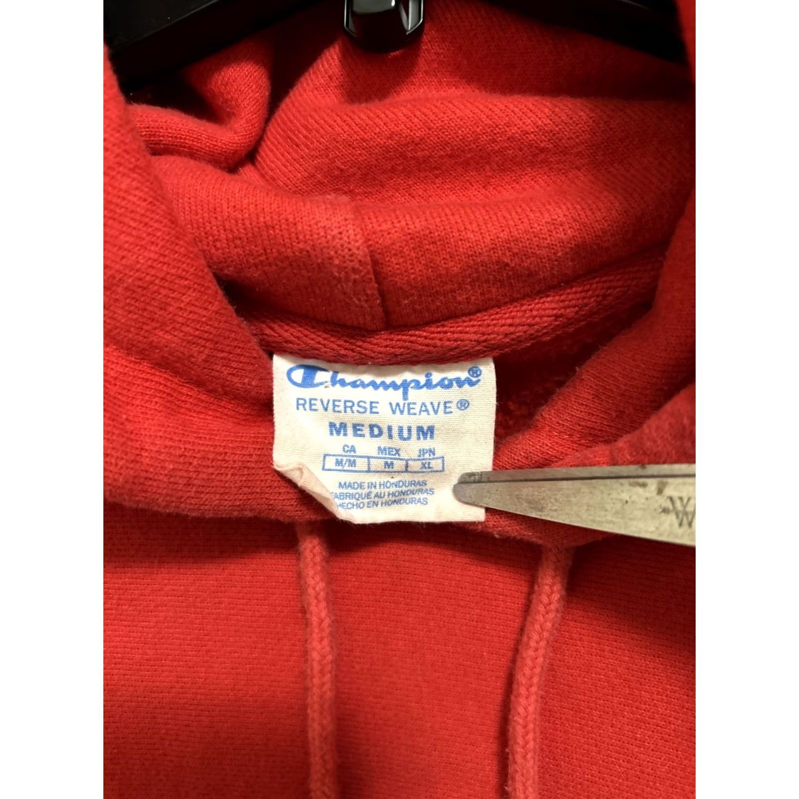 Champion VINTAGE Champion Reverse Weave Hoodie Mens M Red Long Sleeve Hooded Sweatshirt Size US M / EU 48-50 / 2 - 6 Thumbnail