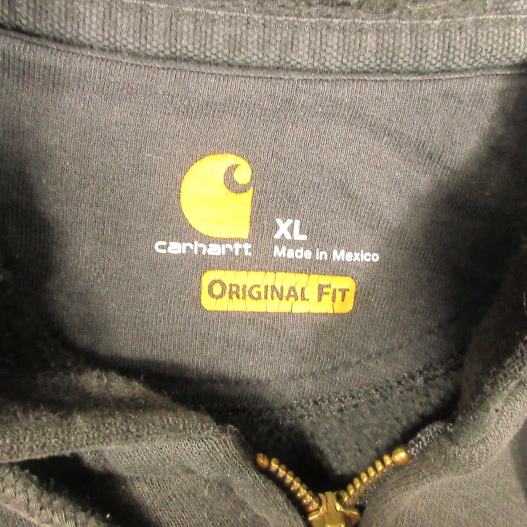 Carhartt VINTAGE Carhartt Full Zip Hoodie Shirt Men XL Black Original Fit Heavyweight Fleece Rain Defender Durable Water-Repellent Logo 80s 90s Workwear Size US XL / EU 56 / 4 - 3 Thumbnail