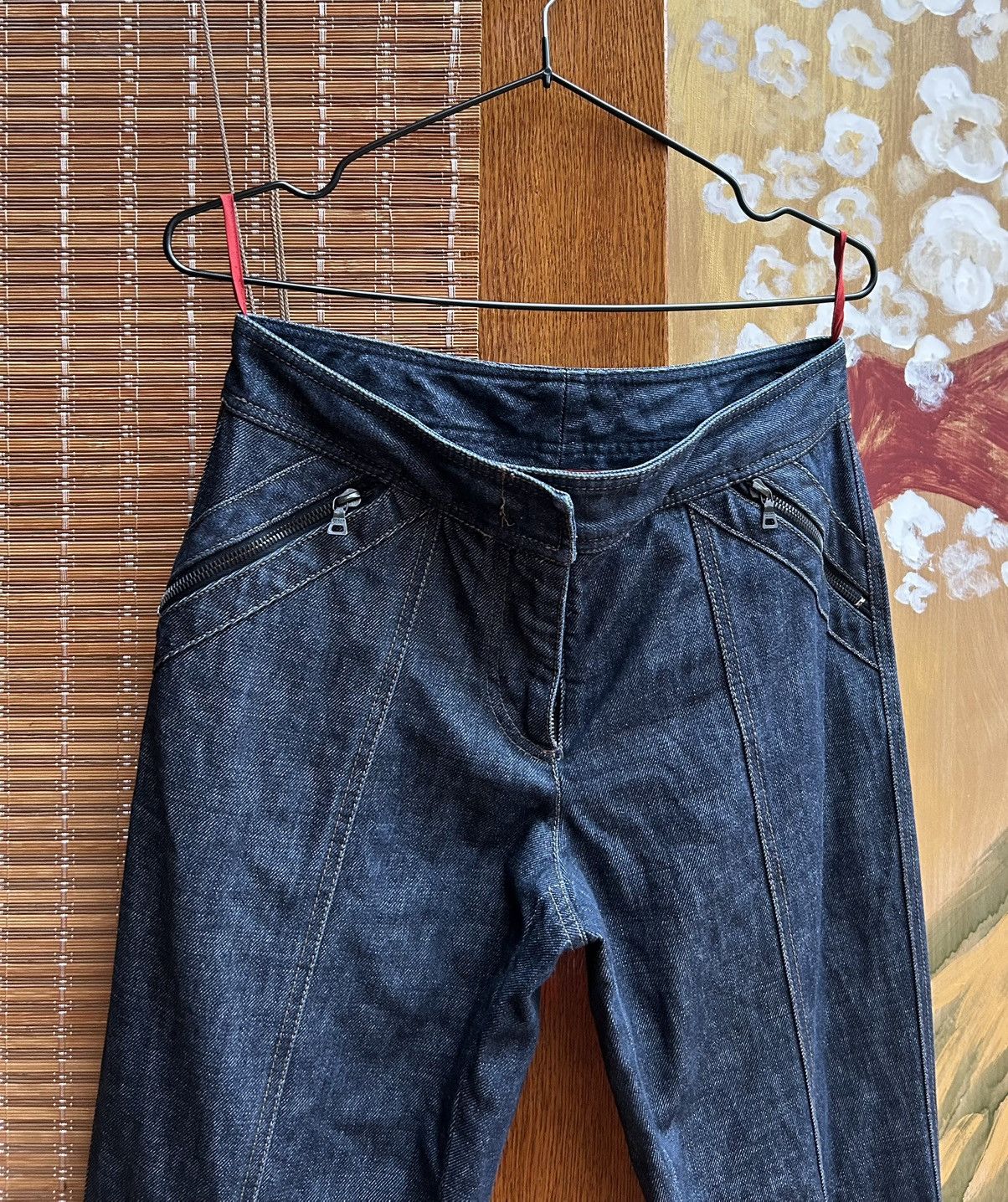 Prada × Vintage Vintage 2000’s Prada Sport Linea Rossa Bootcut Jeans Size 42 Size 28" / US 6 / IT 42 - 3 Thumbnail