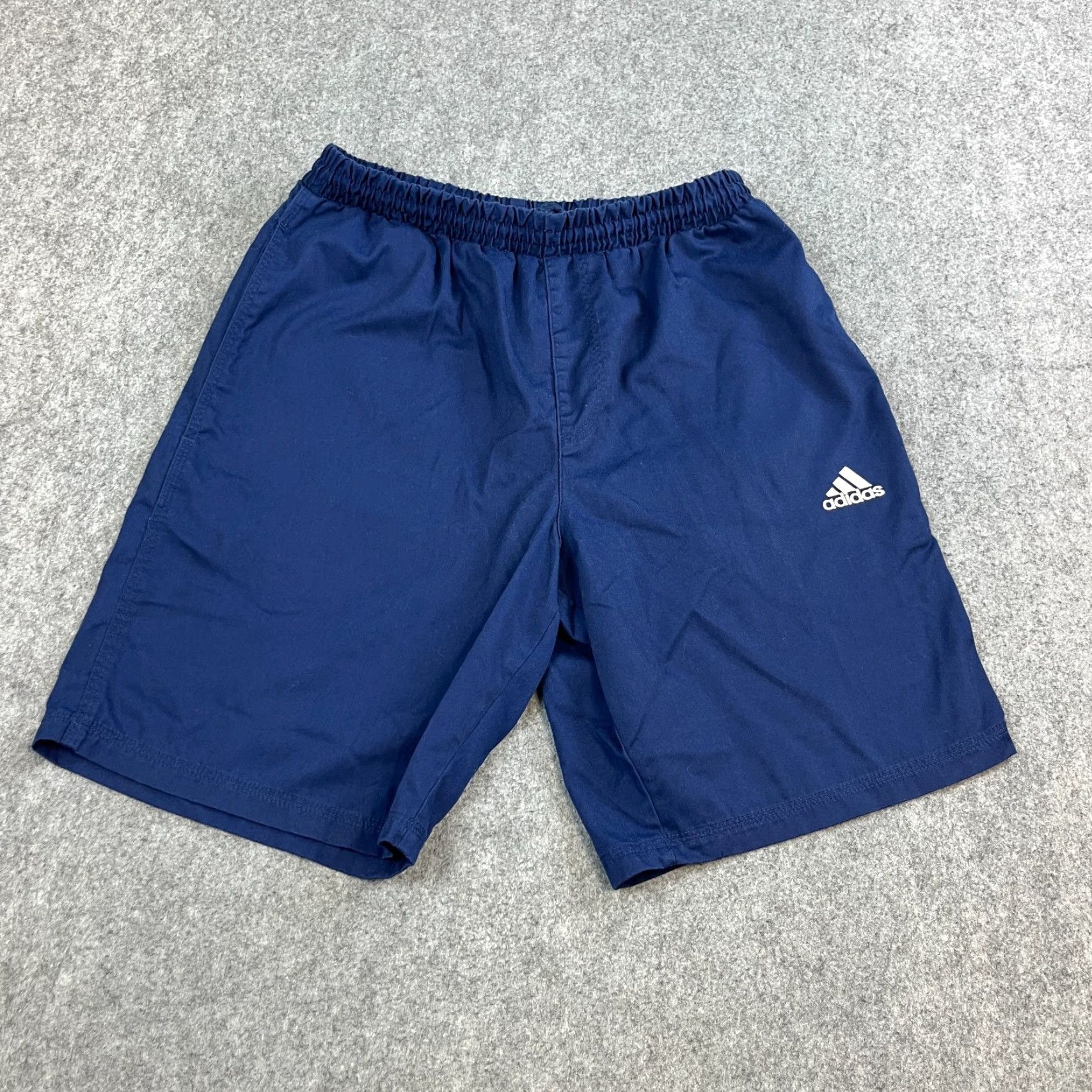 Adidas Adidas Mens Shorts S Navy Blue Vintage 00s Sweat Gym Casual Regular Waist 30in Pocket Logo Size US 29 - 2 Thumbnail