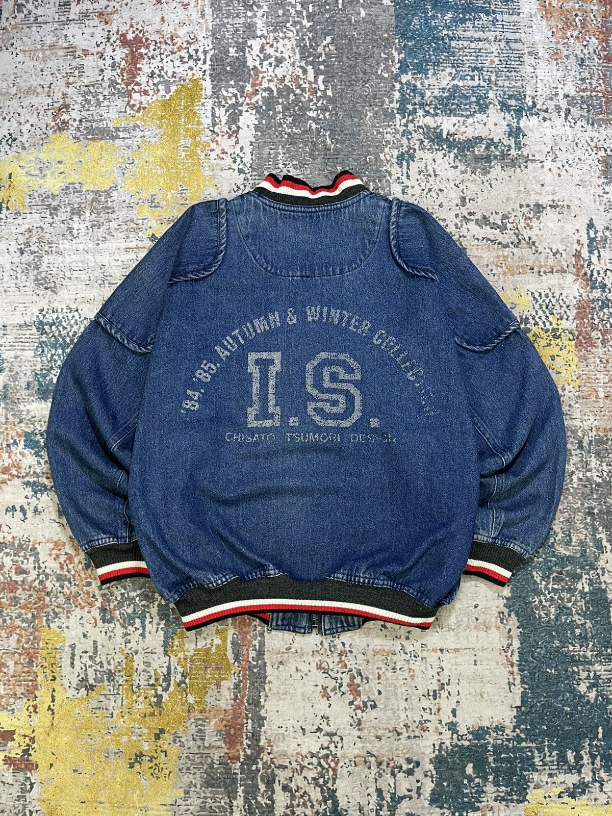 Issey Miyake Vtg 80s Issey Miyake 84,85 AW Collection Denim Bombers Size US L / EU 52-54 / 3 - 16 Thumbnail