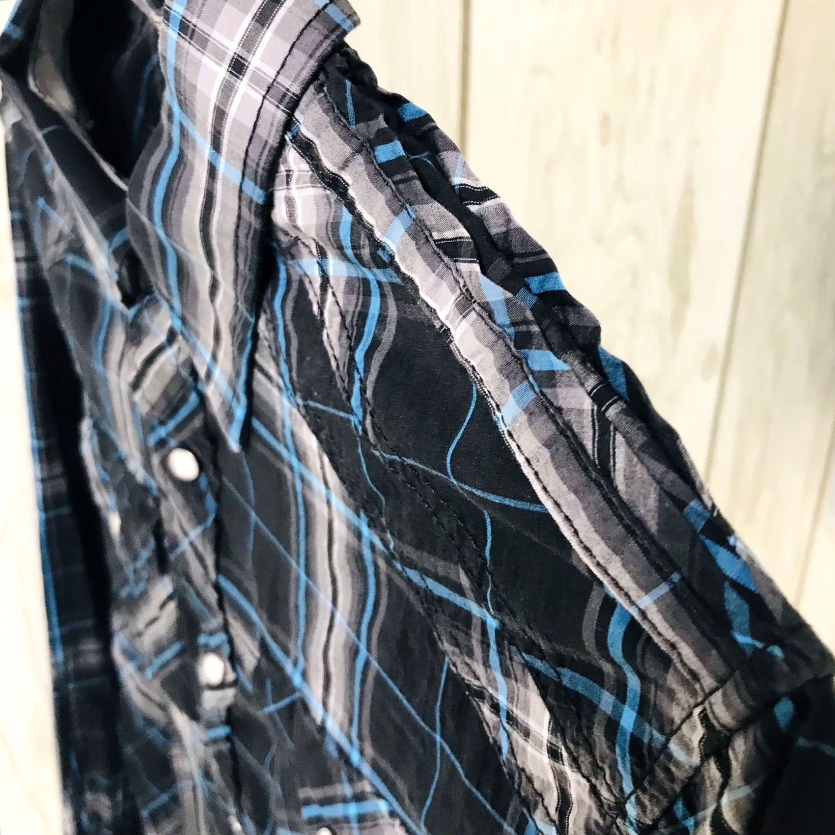 Buckle Black Buckle Black Label Men Button-Up Shirt Plaid L Long Sleeve Cotton Spandex Standard Fit Button-Down Chest Pockets Vintage: No Size US L / EU 52-54 / 3 - 3 Thumbnail