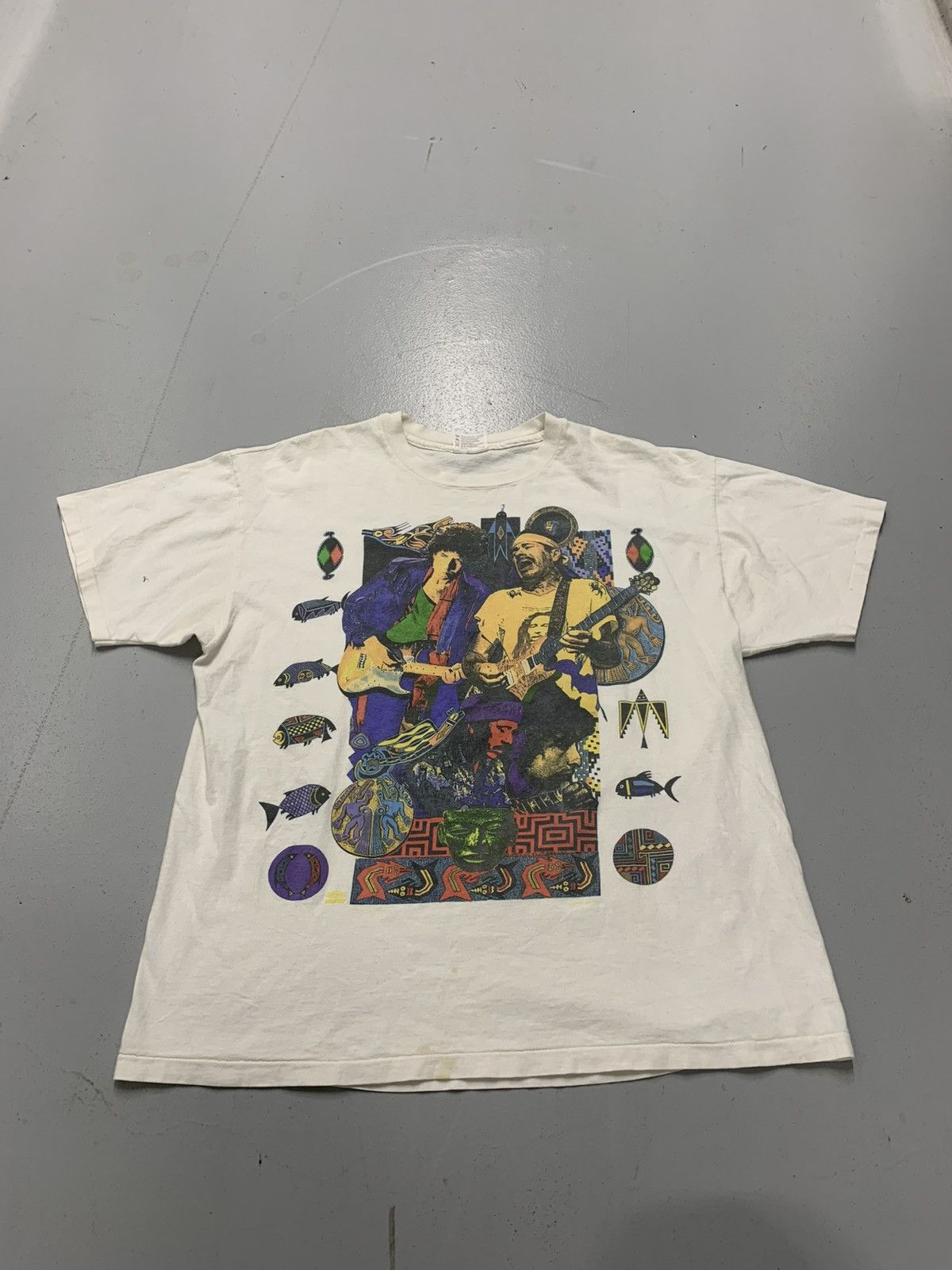 Liquid Blue Vintage 1993 Bob Dylan & Santana Tour T-Shirt XL Liquid Blue Size US XL / EU 56 / 4 - 1 Thumbnail