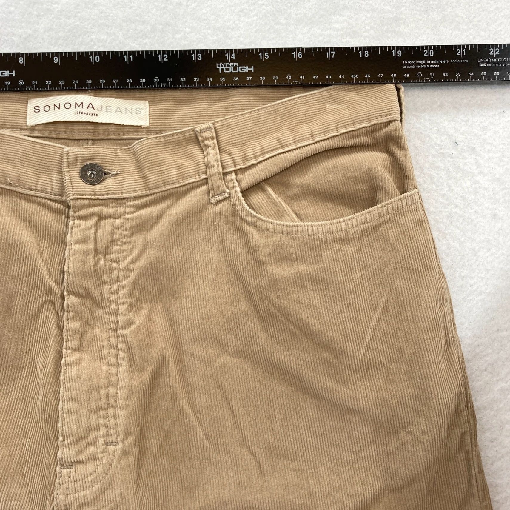 Vintage Sonoma Pants Mens 38x34 Brown Corduroy 100% Cotton Relaxed Straight Leg Mid Rise Size US 38 / EU 54 - 6 Thumbnail