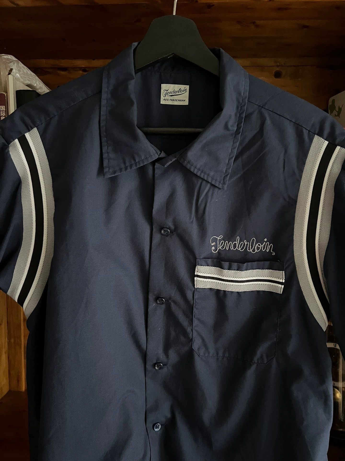 Tenderloin Tenderloin Japanese Indigo Cotton Bowler Shirt S (Fits L) Size US S / EU 44-46 / 1 - 6 Thumbnail