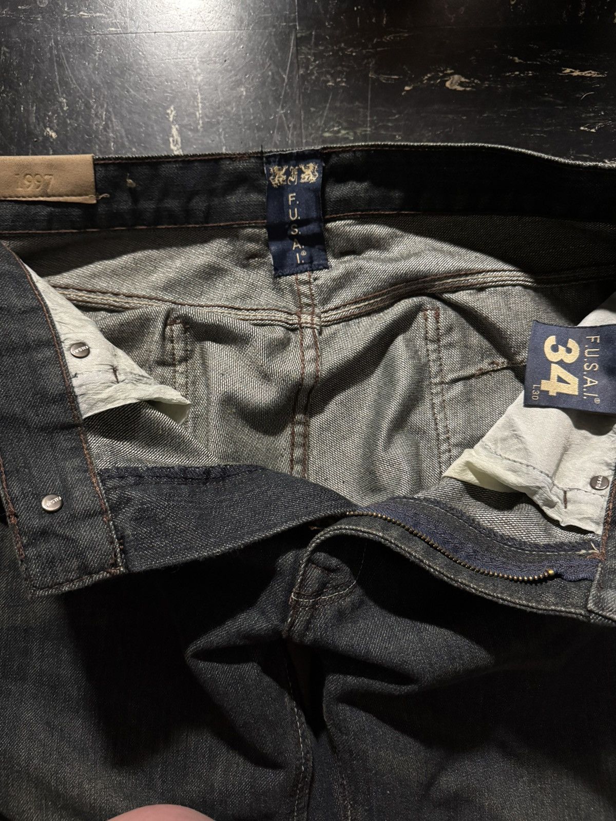 FUSAI × Japanese Brand super rare Fusai vintage 1997 slim straight jeans Size US 34 / EU 50 - 3 Thumbnail