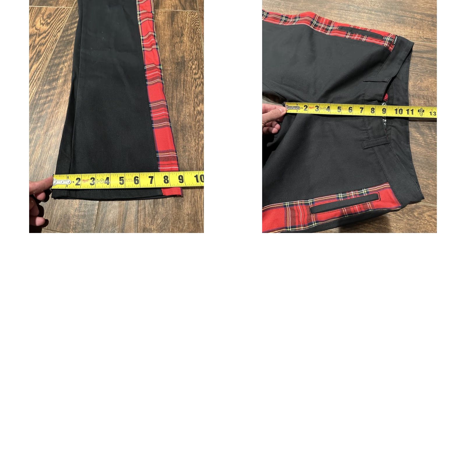 Vintage VINTAGE Serious Clothing Pants Women 9 Plaid 90s Punk Rock n Roll Wide-Leg Gray Size 30" / US 8 / IT 44 - 9 Thumbnail