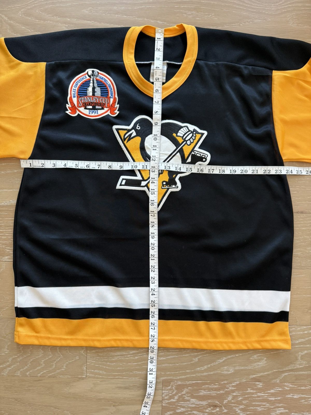 Ccm Vintage CCM Pittsburgh Penguins Jersey 1991 Stanley Cup Size US L / EU 52-54 / 3 - 7 Thumbnail