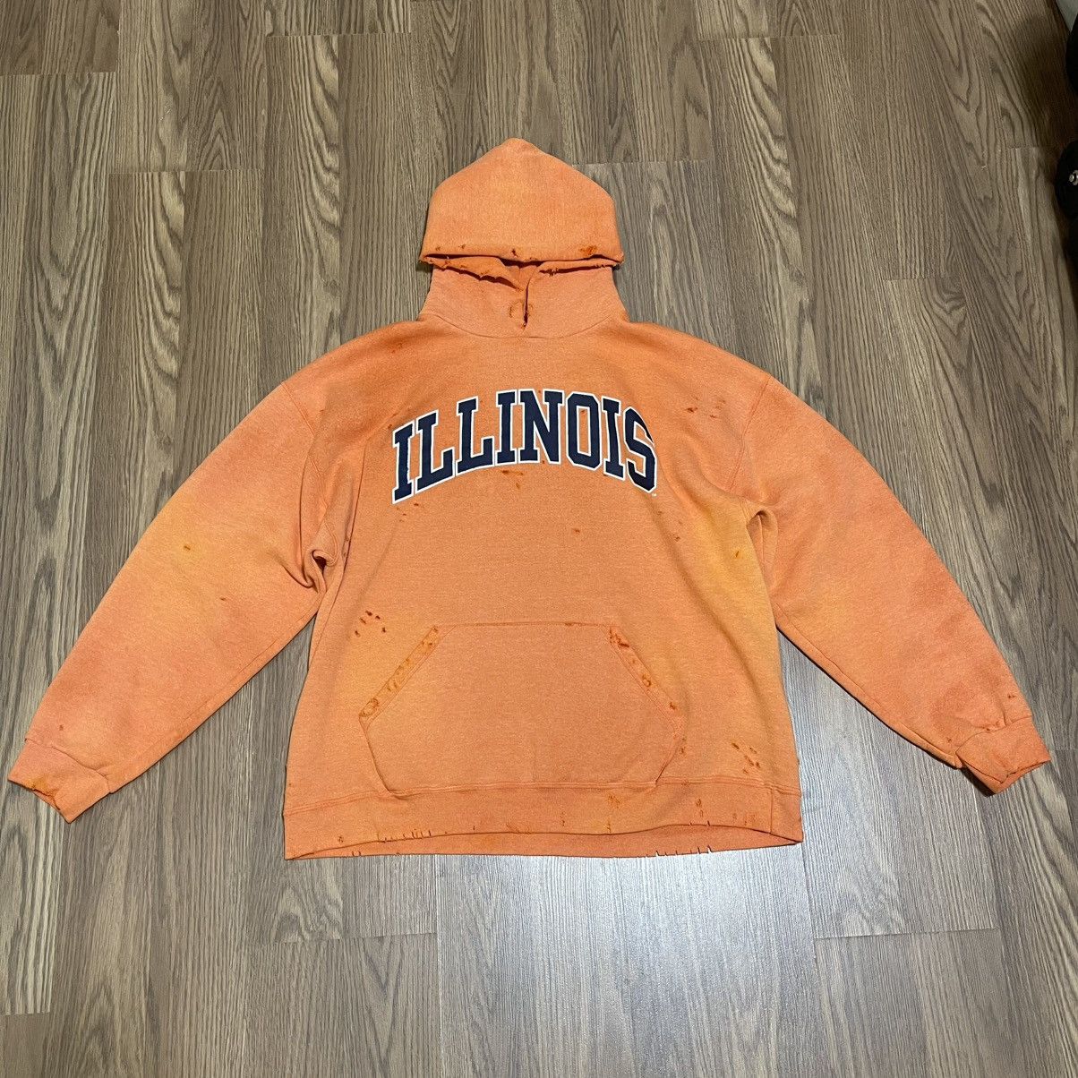 Vintage Vintage Sun faded Illinois hoodie Size US L / EU 52-54 / 3 - 2 Thumbnail