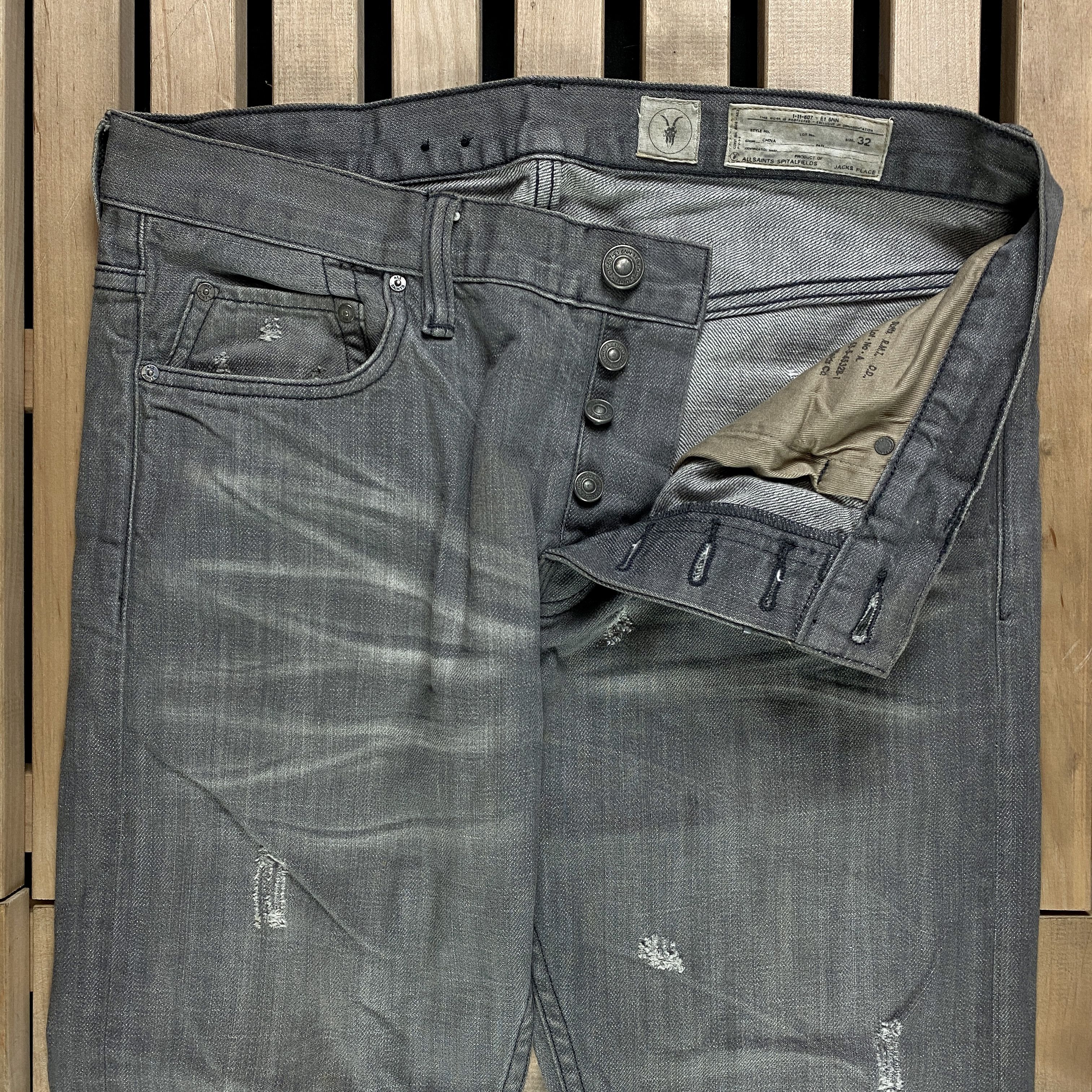 Allsaints Mens Denim Pants AllSaints Spitalfields Size 32 Cotton Size US 32 / EU 48 - 4 Thumbnail