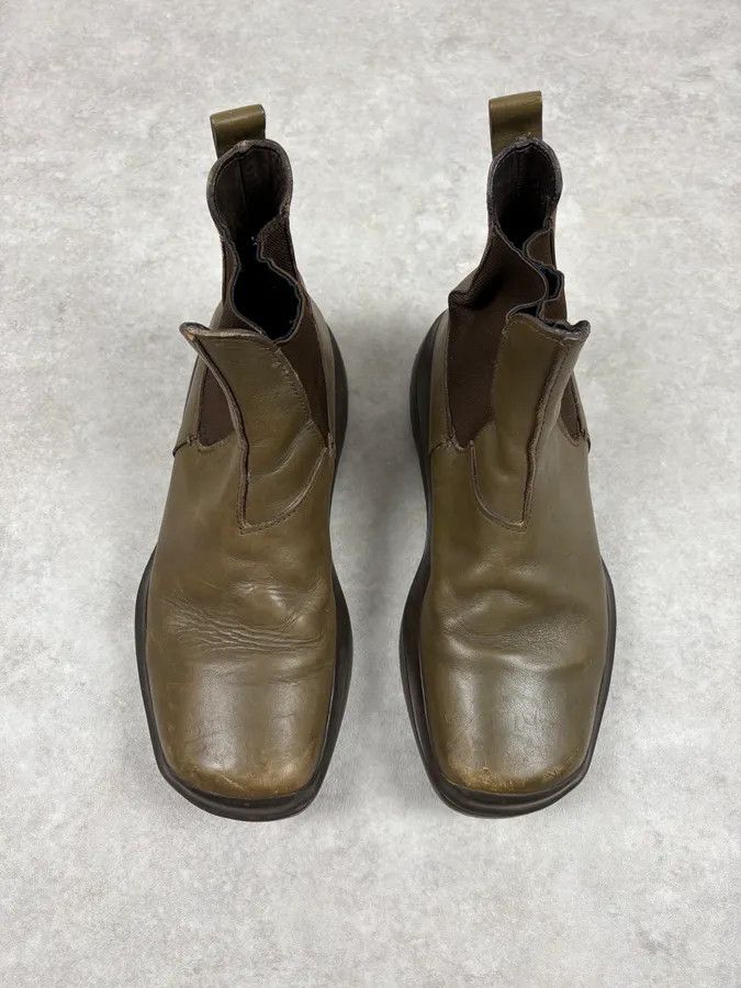 Prada FW1999 Prada Green Forest Leather Vibram Ankle Boots Size US 9 / EU 42 - 2 Thumbnail