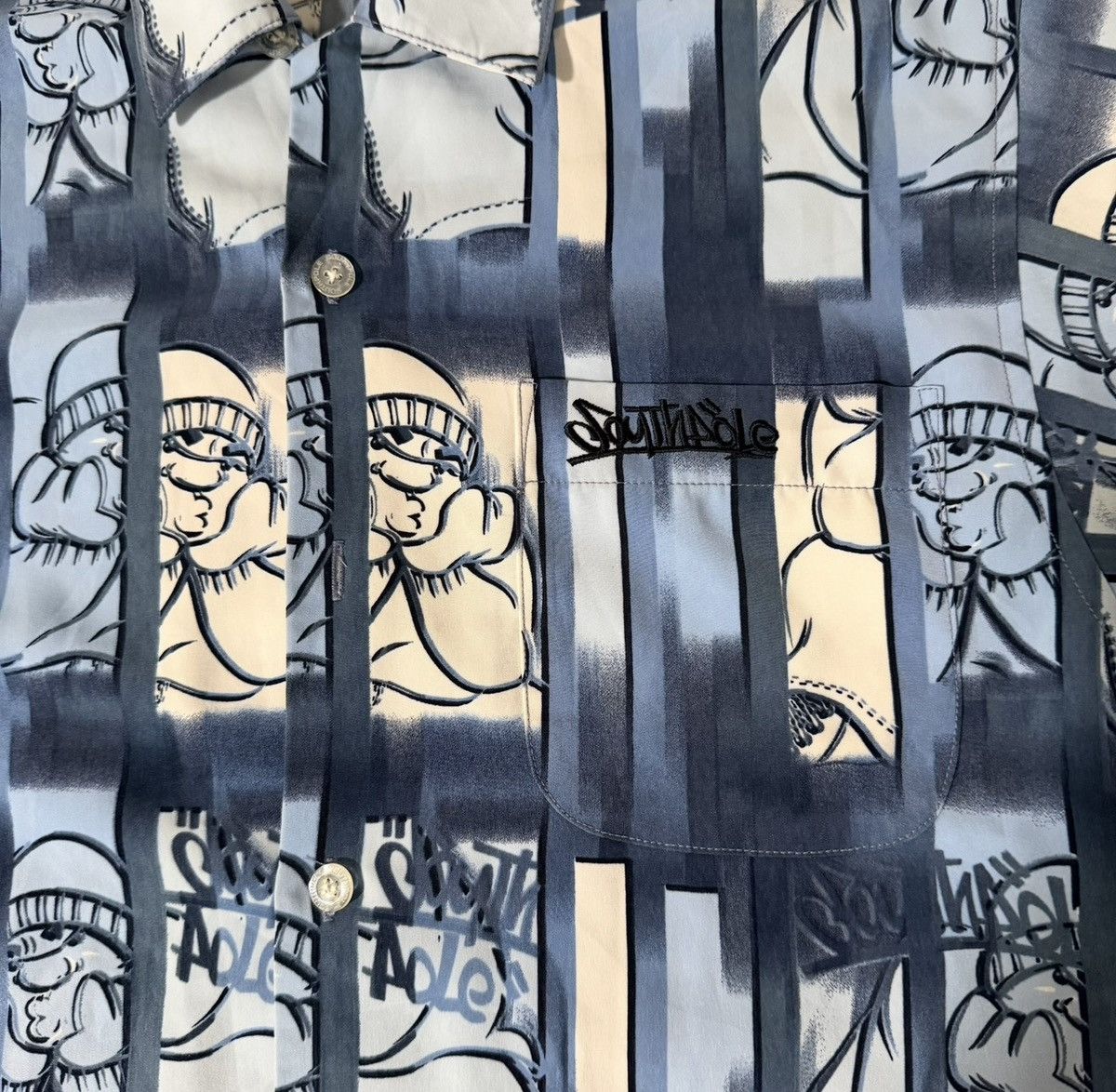 Southpole Y2K Southpole Blue All Over Print Button Up Shirt Size US S / EU 44-46 / 1 - 2 Thumbnail