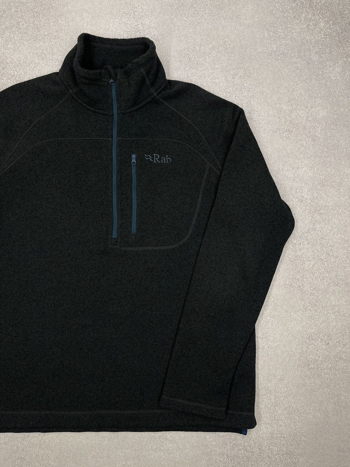 Mens Rab Pull On Fleece 1/2 Zip Grey Outdoor Gorpcore