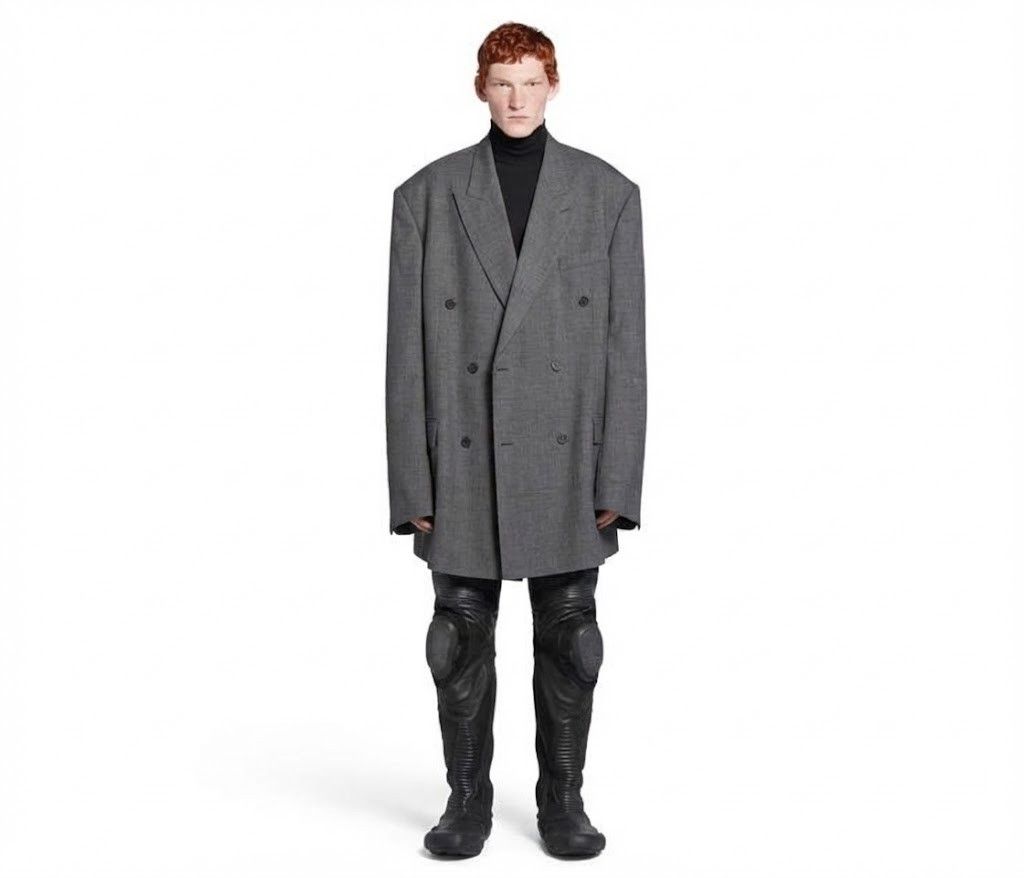 Balenciaga o1srvl11e1225 Oversized Jacket in Grey Size US L / EU 52-54 / 3 - 1 Preview