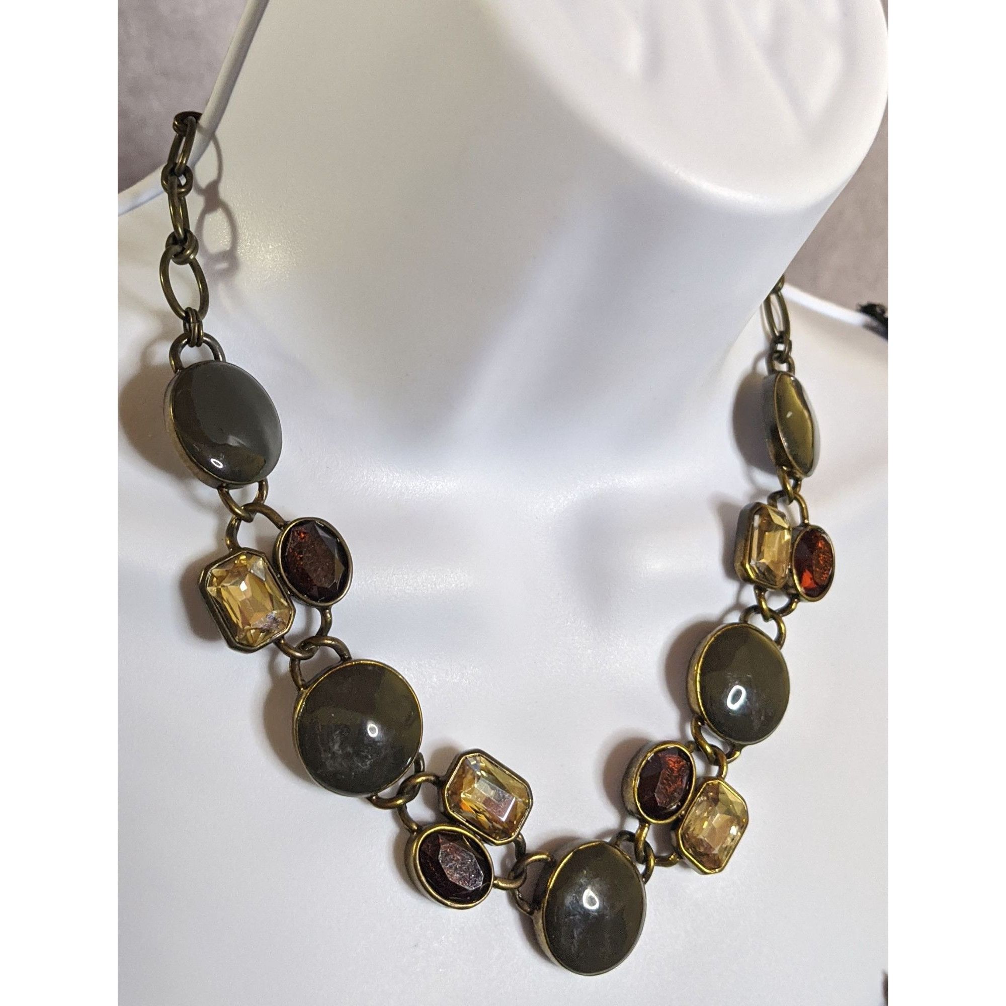 Other The Limited Statement Necklace With Earth-Tone Gemstones & A Size ONE SIZE - 2 Thumbnail