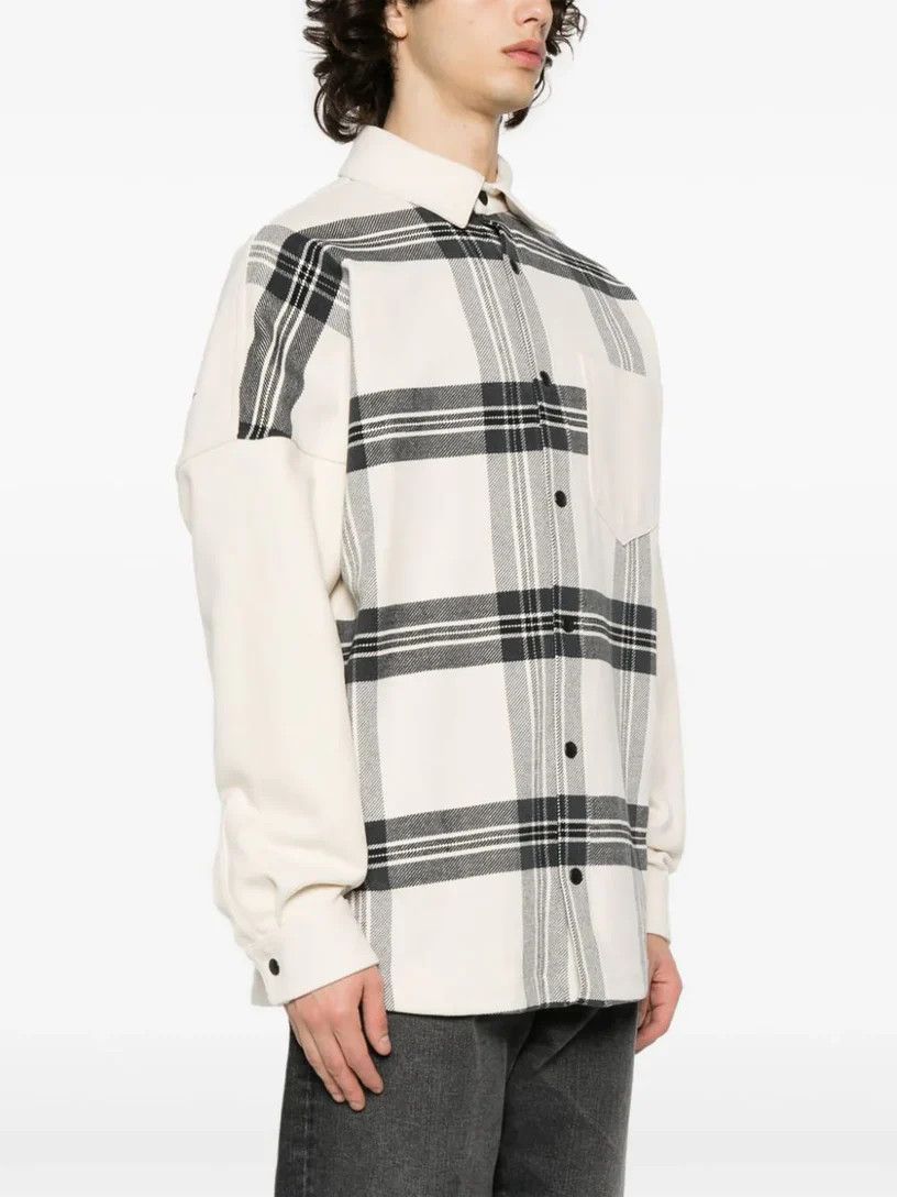 Palm Angels o1s22i1n1224 "Plaid Over Shirt in Off White Size US M / EU 48-50 / 2 - 4 Thumbnail