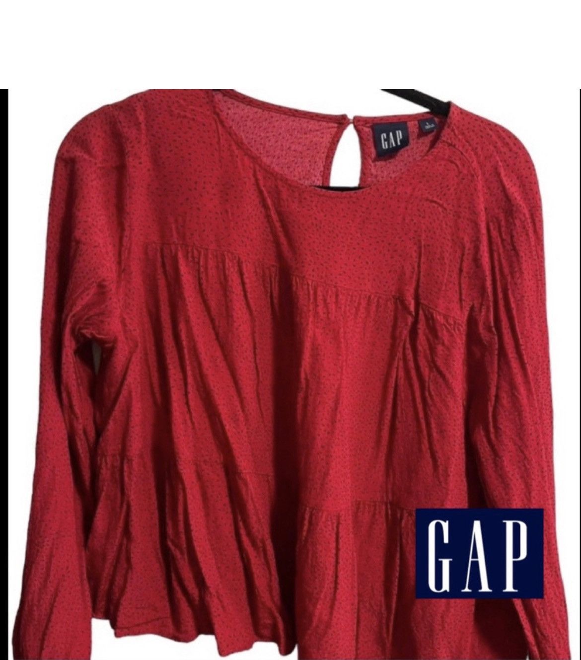 Gap GAP red and black printed twee workwear blouse Size Large Size L / US 10 / IT 46 - 3 Thumbnail