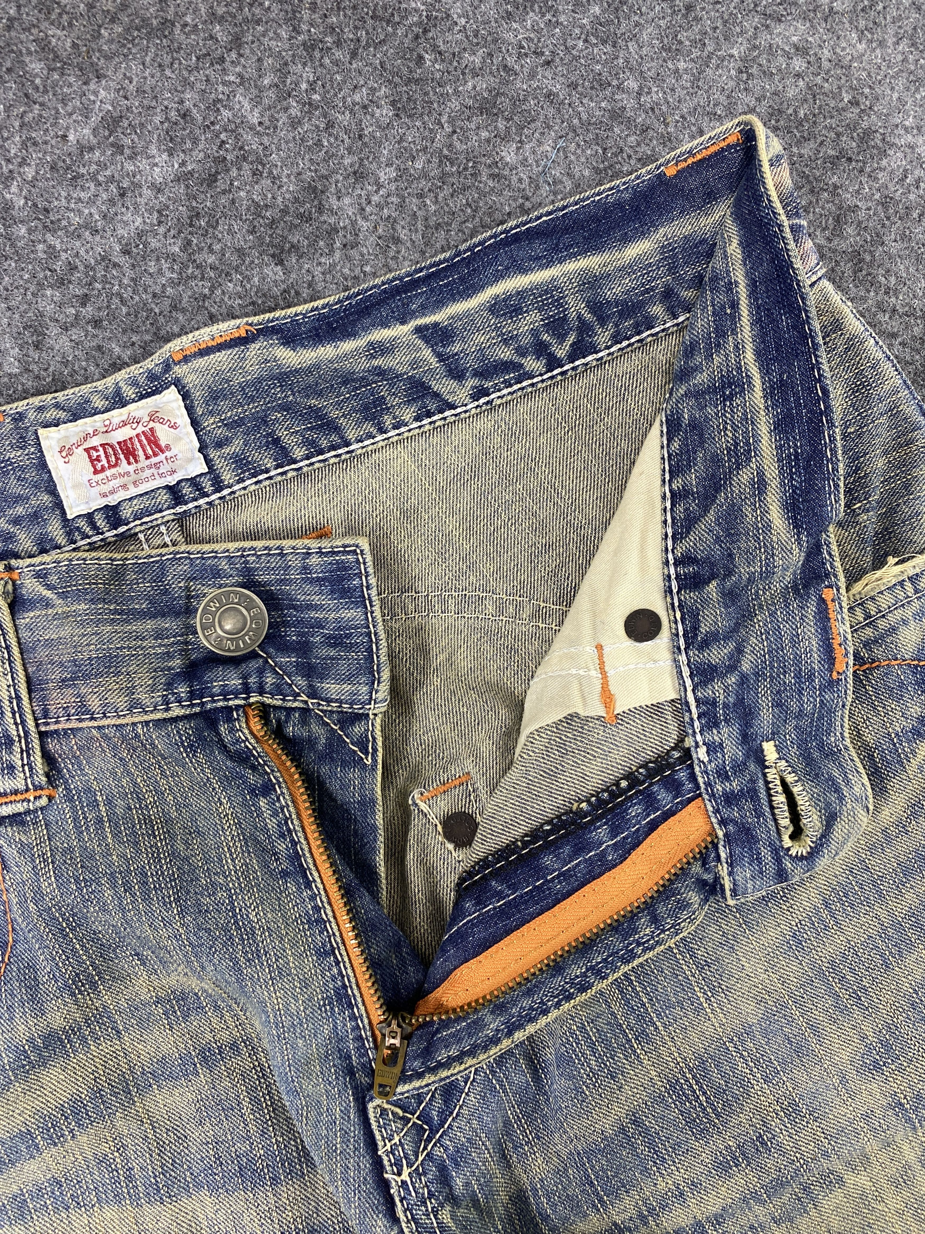 Edwin Edwin XV Blue Wash Denim - J977 Size US 34 / EU 50 - 7 Thumbnail