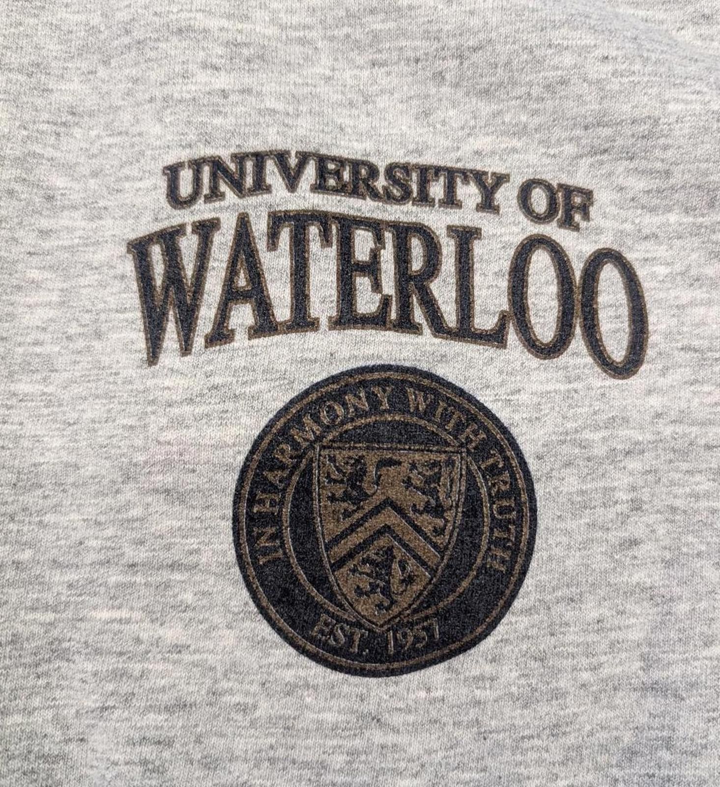 Vintage Vintage 90s University of Waterloo Canada Crew Neck Sweater Size US M / EU 48-50 / 2 - 2 Thumbnail