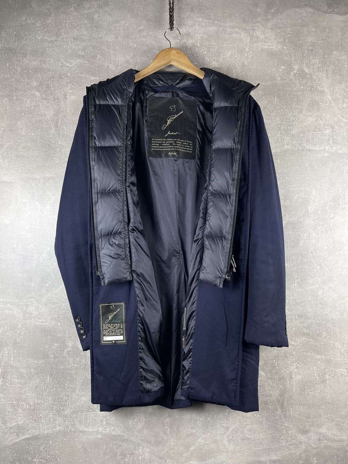 Montecore Montecore Luxury Navy Down Zip Button Quilted Coat Jacket Size US L / EU 52-54 / 3 - 10 Thumbnail