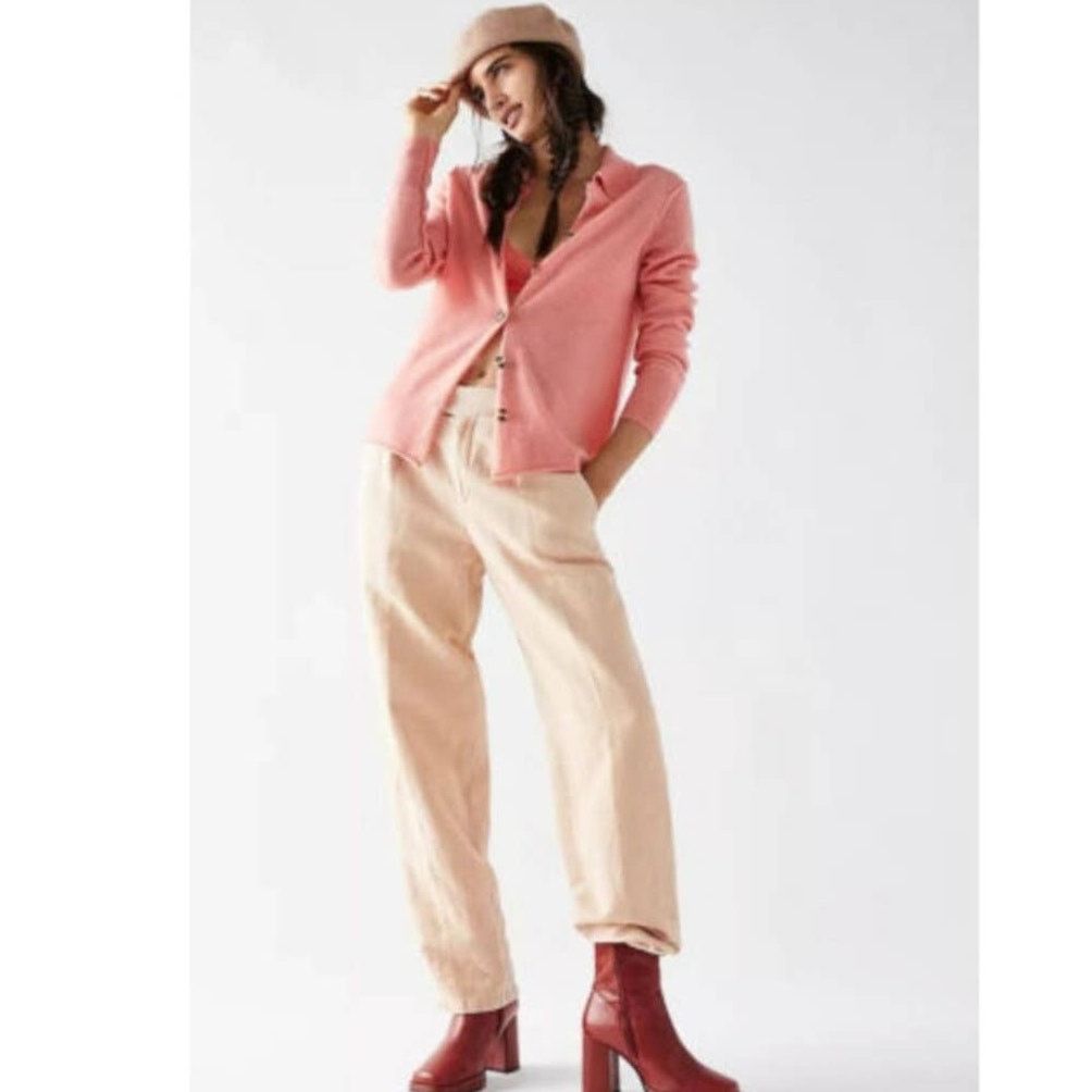 Free People New Free People Paloma Cashmere Cardi SWEATER $158 XS Pink Size XS / US 0-2 / IT 36-38 - 2 Thumbnail