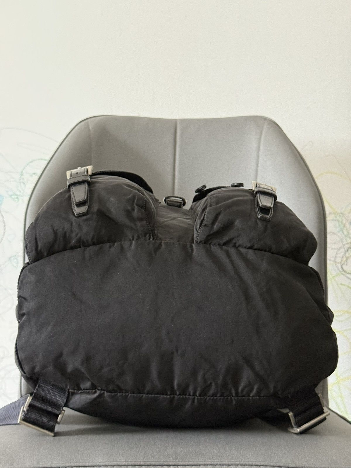 Prada Vintage Prada Black Large Backpack Size ONE SIZE - 6 Thumbnail