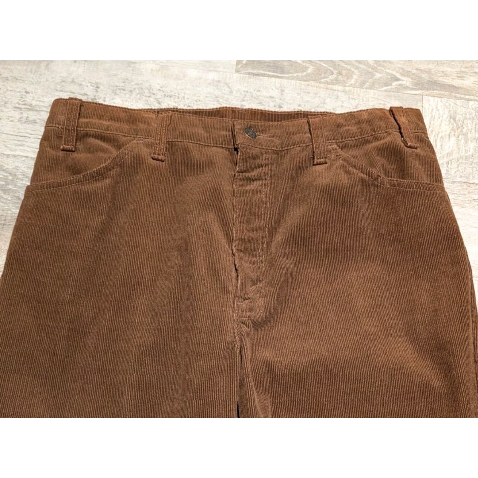 Levi's VTG Levi's 519 Corduroy Pants Mens 36x32 Brown USA Western White Tab EUC Size US 36 / EU 52 - 3 Thumbnail