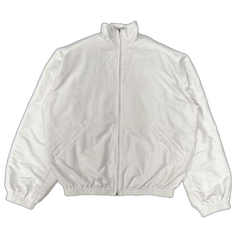 Balenciaga Balenciaga White Nylon Jacket with Shoulder Pads Size US M / EU 48-50 / 2 - 1 Thumbnail