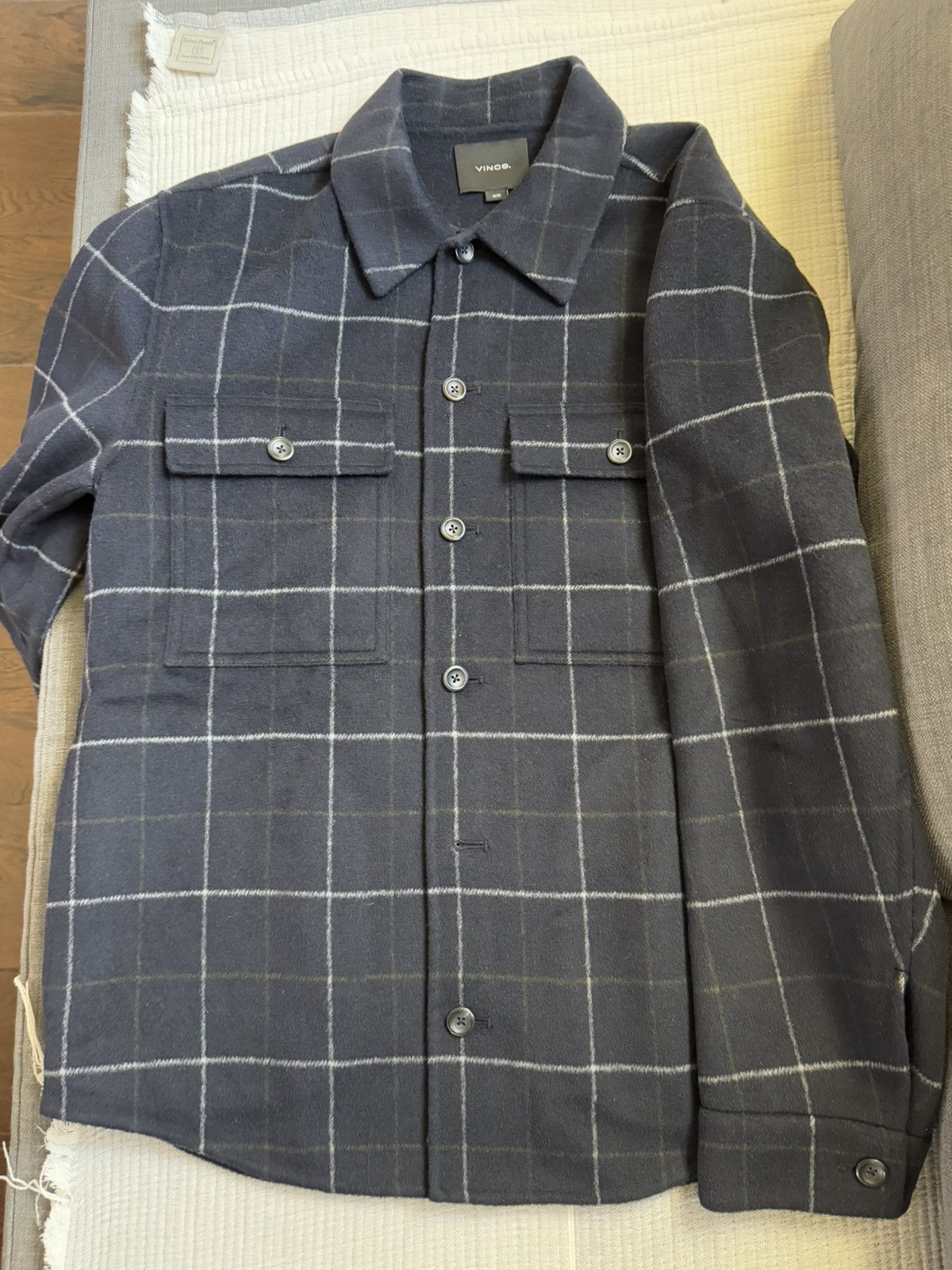 Vince Vince Navy Short Jacket Wool Size US M / EU 48-50 / 2 - 1 Thumbnail