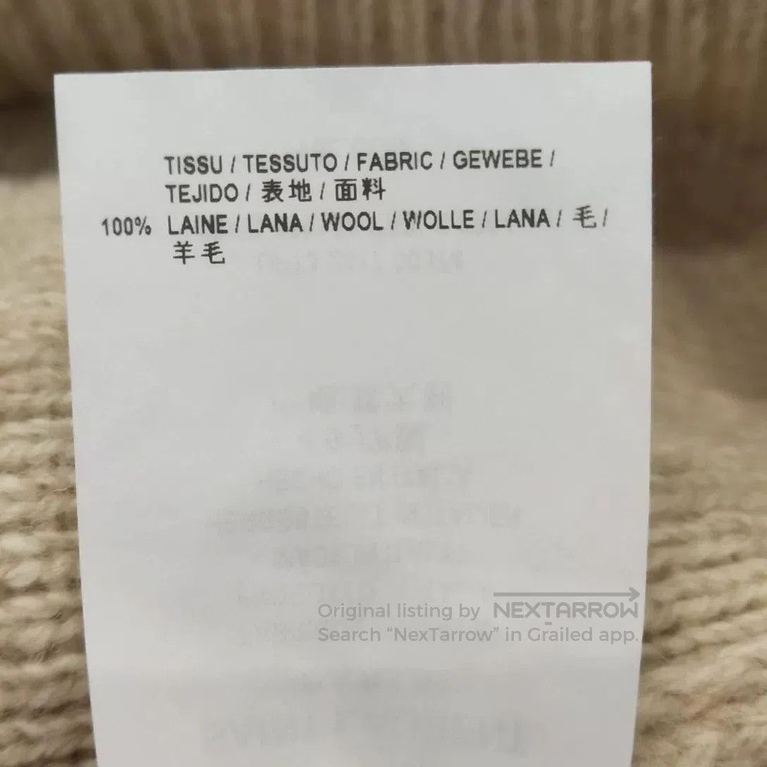 Saint Laurent Paris Saint Laurent Beige Ribbed Crew Neck Sweater. Size US L / EU 52-54 / 3 - 7 Thumbnail
