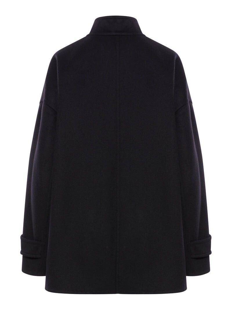 Celine CELINE $4500 Black/Red Wool Egg Coat New & Authentic Size ONE SIZE - 2 Thumbnail
