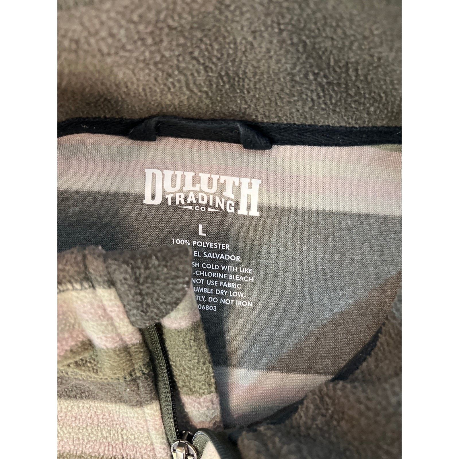 Duluth Trading Company Duluth Trading Co Mens L Fleece Striped Pullover Olive Green Size US XL / EU 56 / 4 - 3 Thumbnail