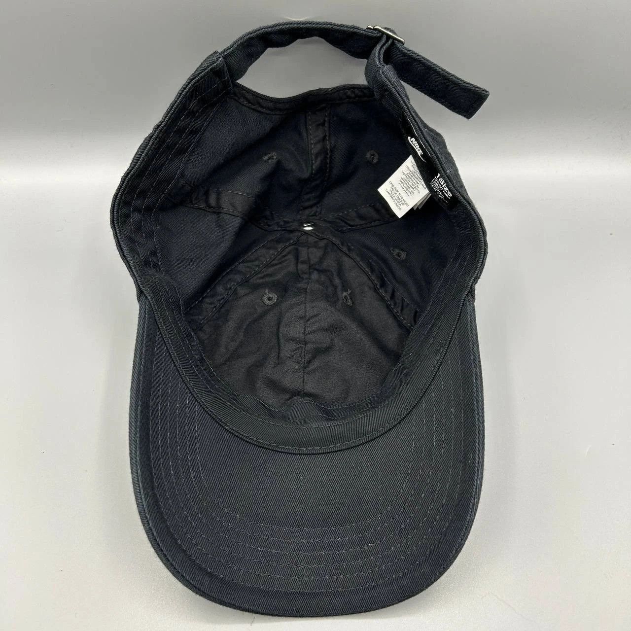 Nike Nike Club Hat Men Black Embroidered Swoosh Strap Back Cotton Size ONE SIZE - 2 Thumbnail