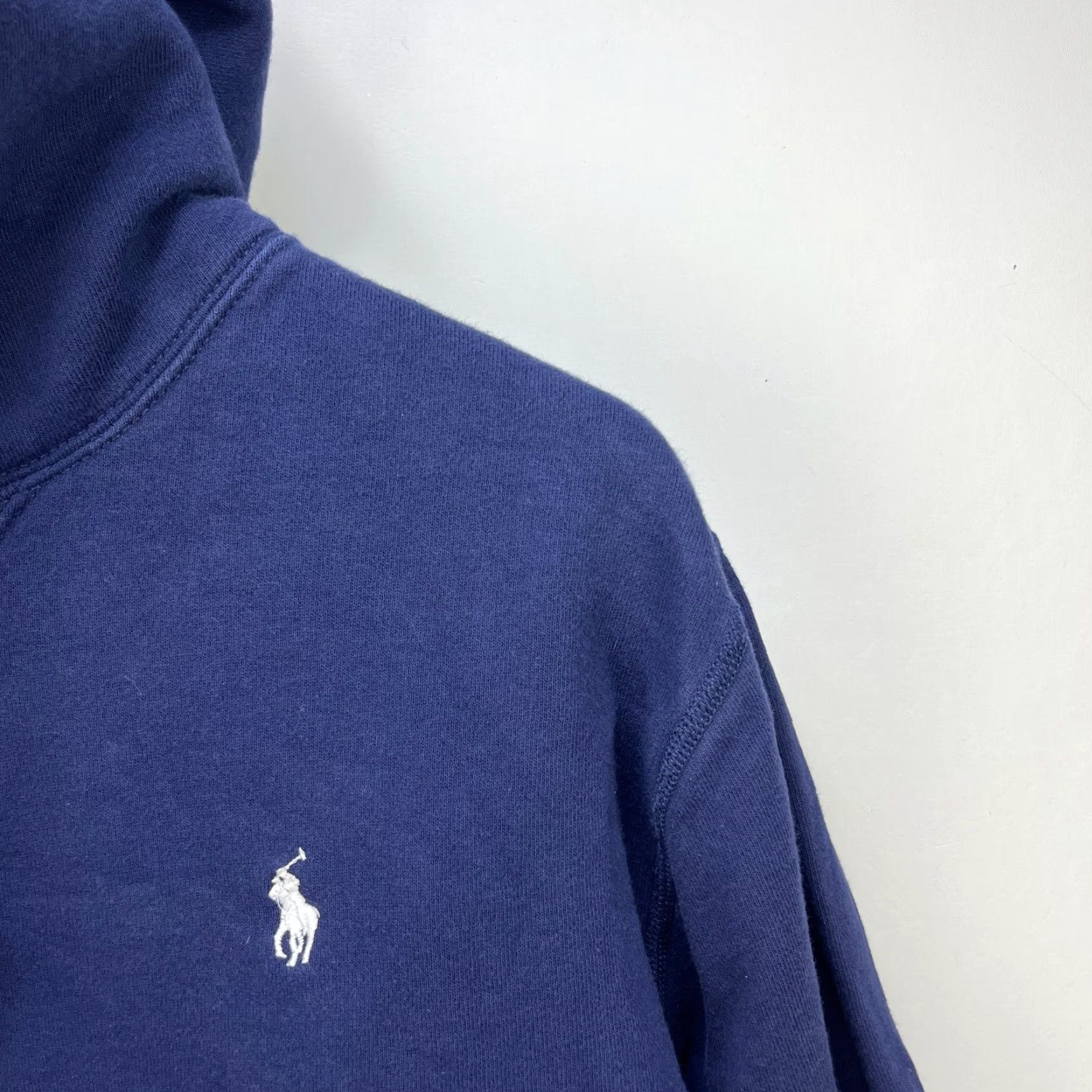Polo Ralph Lauren VINTAGE Polo Ralph Lauren Pony Hoodie Men L Navy Blue Size US L / EU 52-54 / 3 - 3 Thumbnail