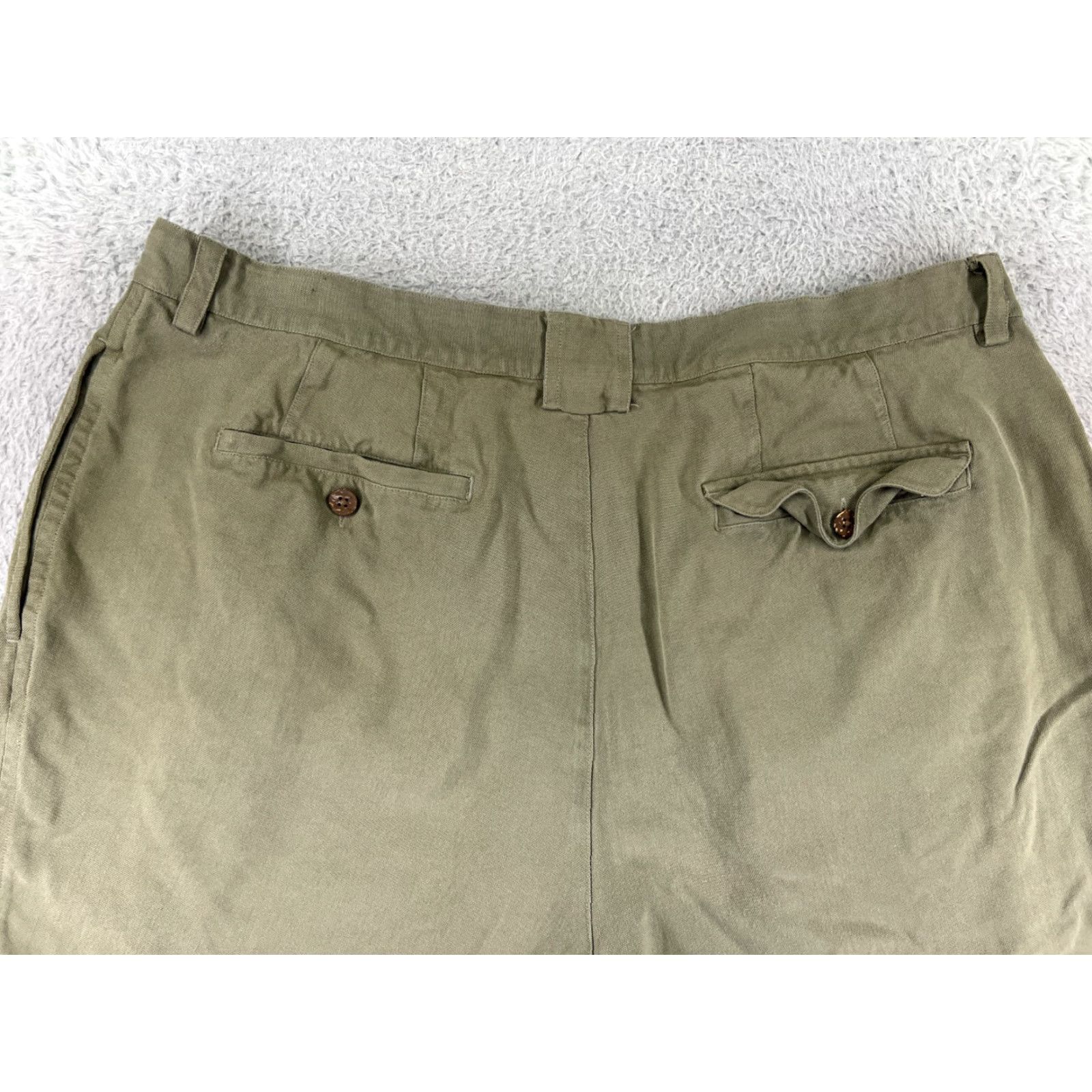 Tommy Bahama Tommy Bahama Shorts Mens 40 Green Silk Pleated Vacation Resort Outdoors Size US 40 / EU 56 - 4 Thumbnail