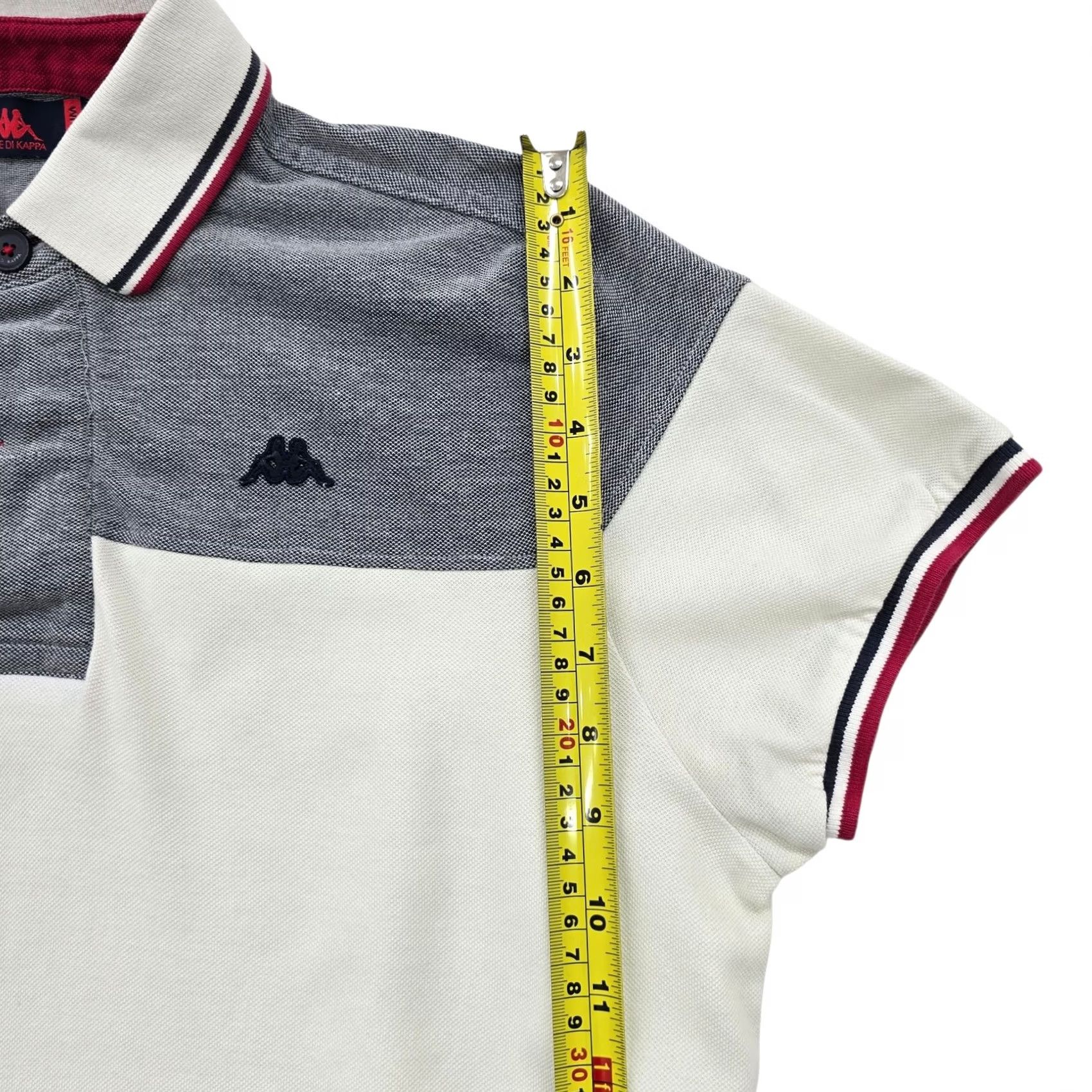 Kappa Kappa Robe Di Kappa Men's Polo M White Cotton Logo Colorblock Size US M / EU 48-50 / 2 - 5 Thumbnail