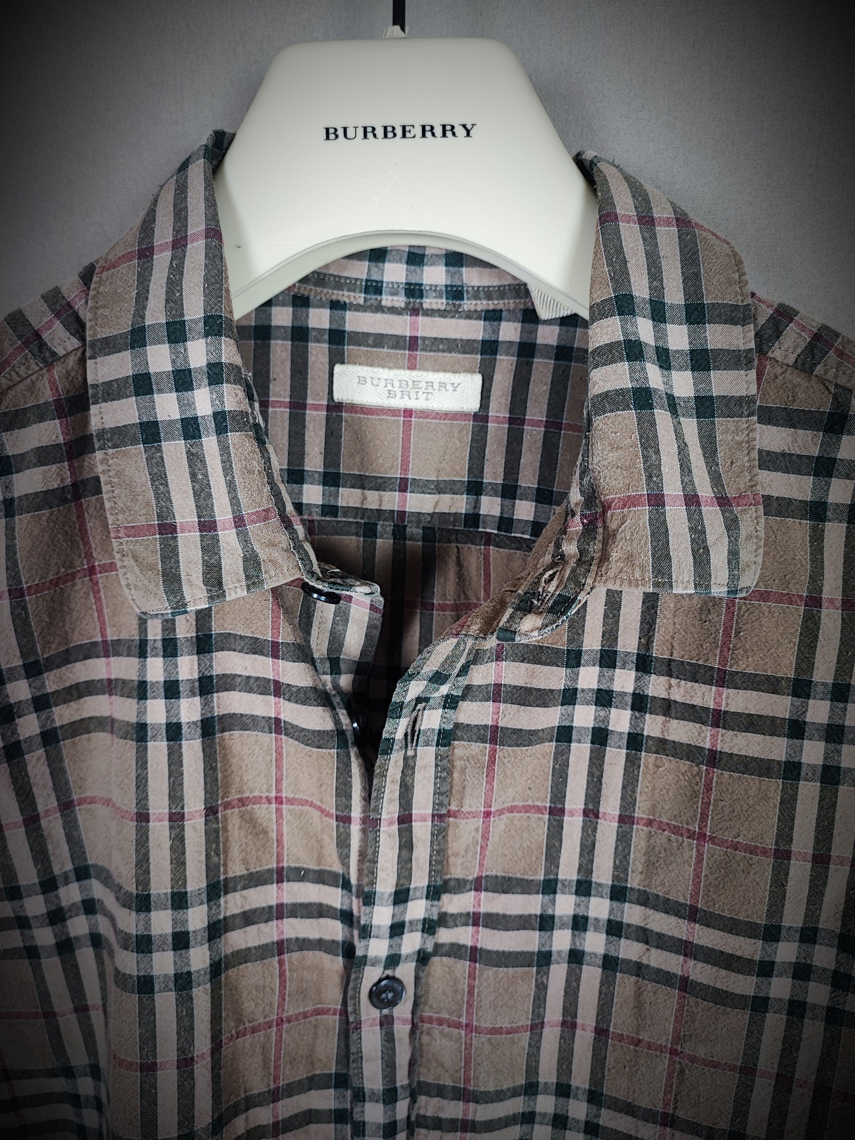 image of Burberry Shirt XL in Brown Tan, Men's