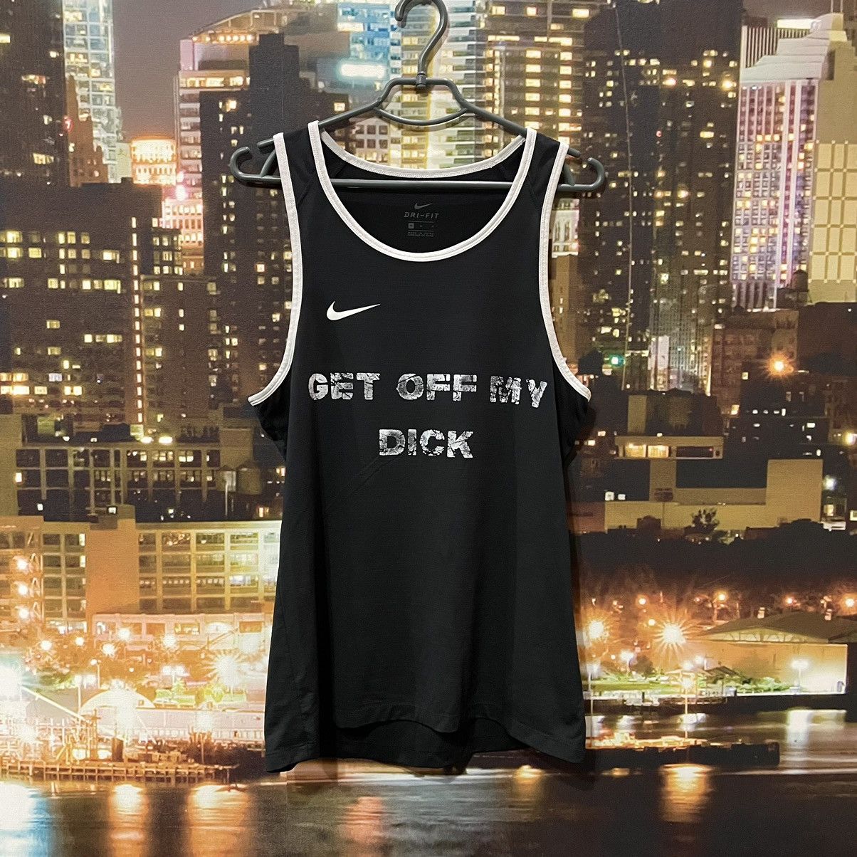 Nike BLACK HUMOR NIKE TEE Y2K GET OFF MY D1CK FUNNY PORN XXX Size US M / EU 48-50 / 2 - 1 Thumbnail