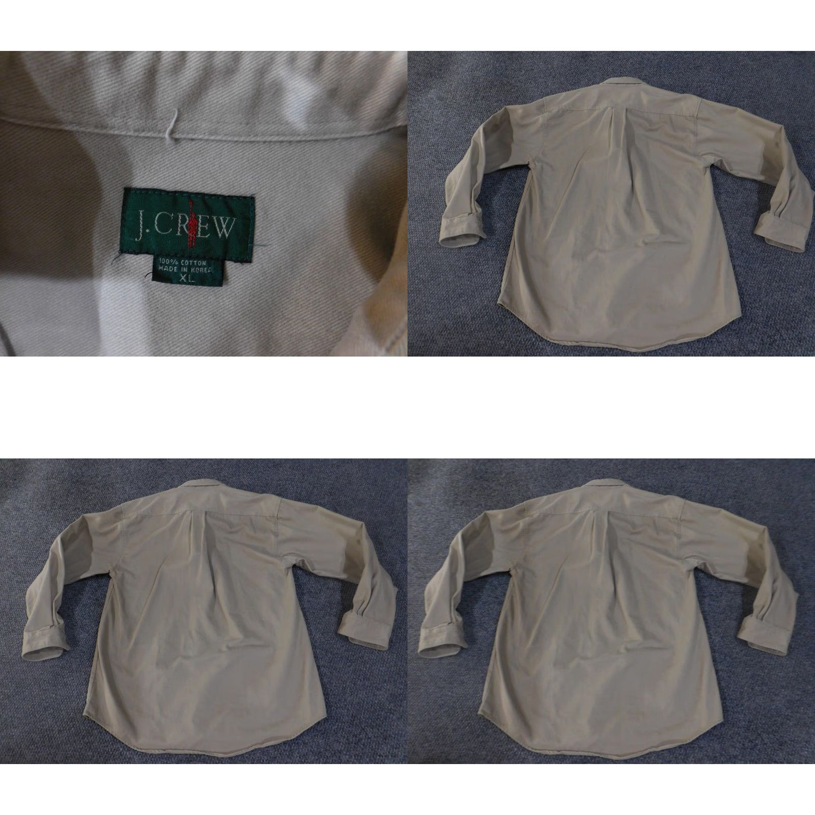 J.Crew J.Crew Oarsman Shirt Mens XL Khaki Button-Up Heavy Double Pocket Twill Cotton Long Sleeve Button-Down Shirt with Pockets Size US XL / EU 56 / 4 - 8 Thumbnail