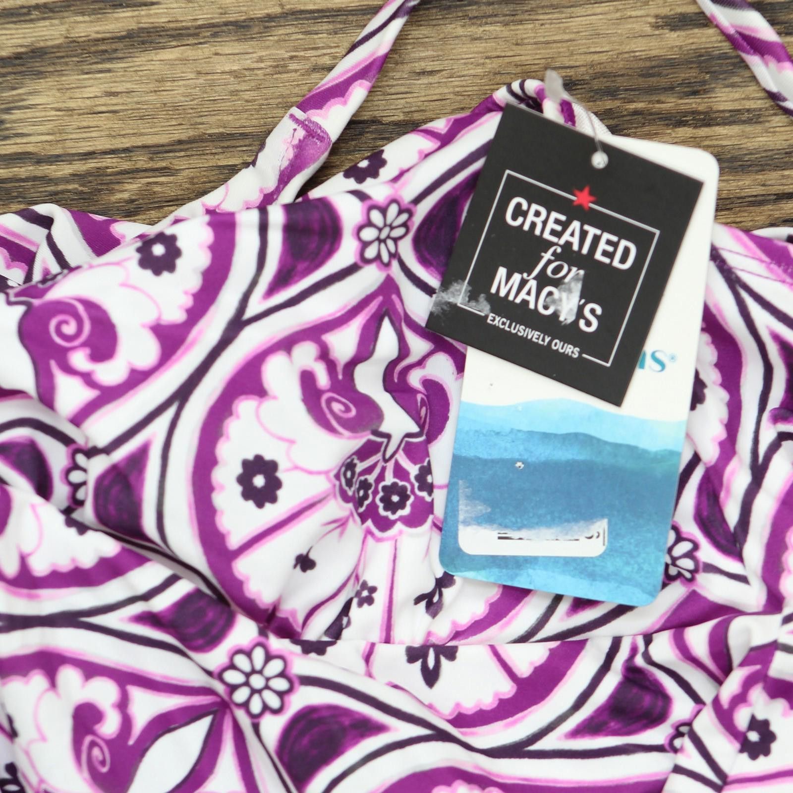 Other Nwt Swim Solutions Tankini Bikini Top Magenta Purple 18 Size ONE SIZE - 3 Thumbnail