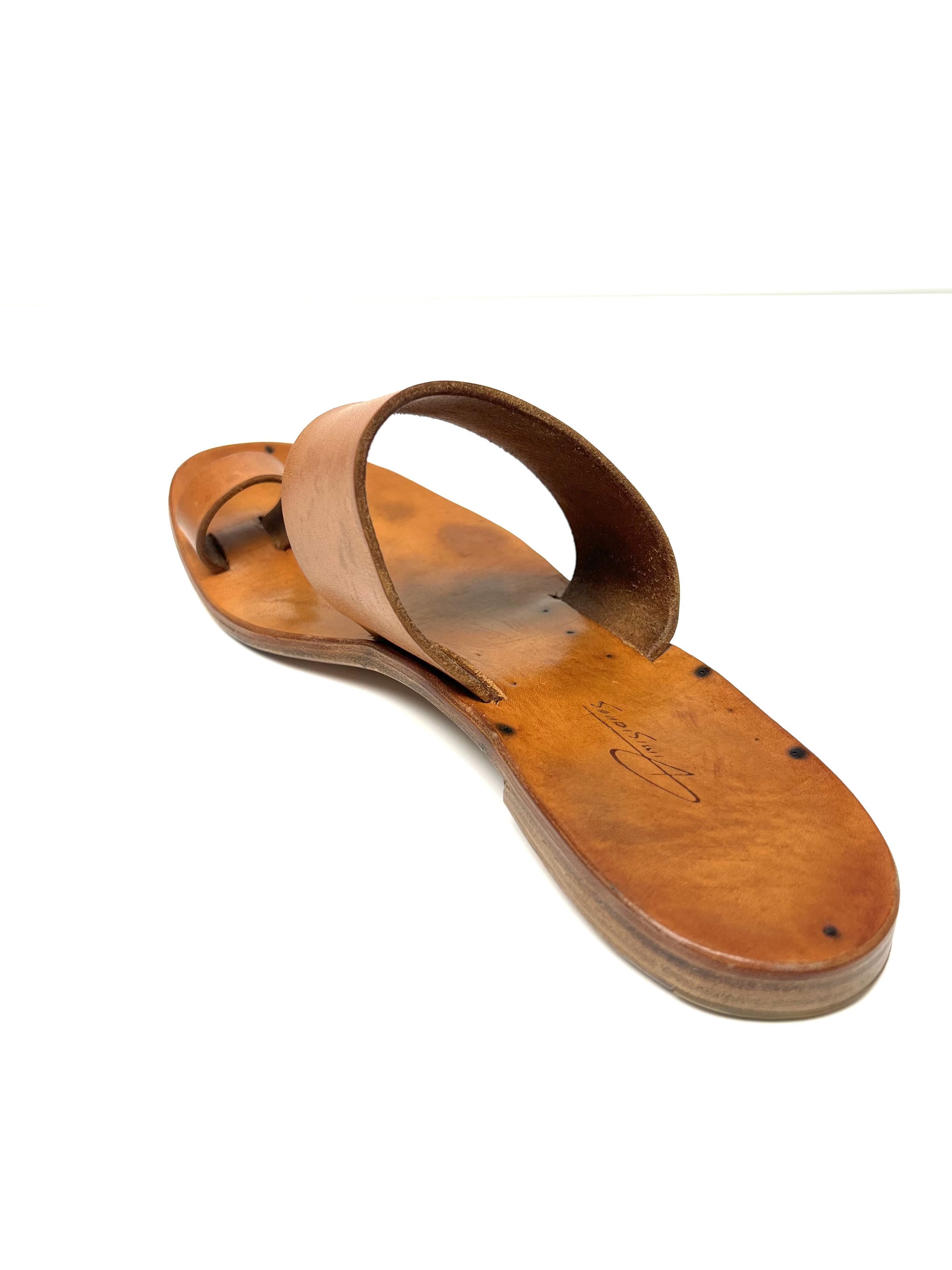 Dimissianos & Miller DIMISSIANOS & MILLER NATURAL LEATHER SLIDE / SANDALS Size US 11 / EU 44 - 7 Thumbnail