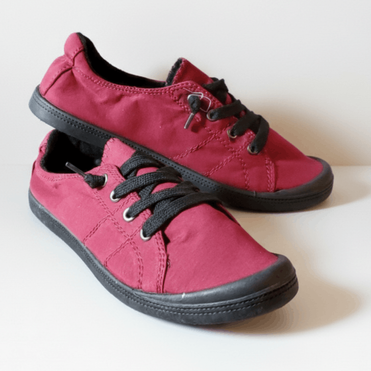 Other Forever Link Size 7 NEW Sneakers Red Black Slip-on Burgundy Size US 7 / IT 37 - 1 Thumbnail