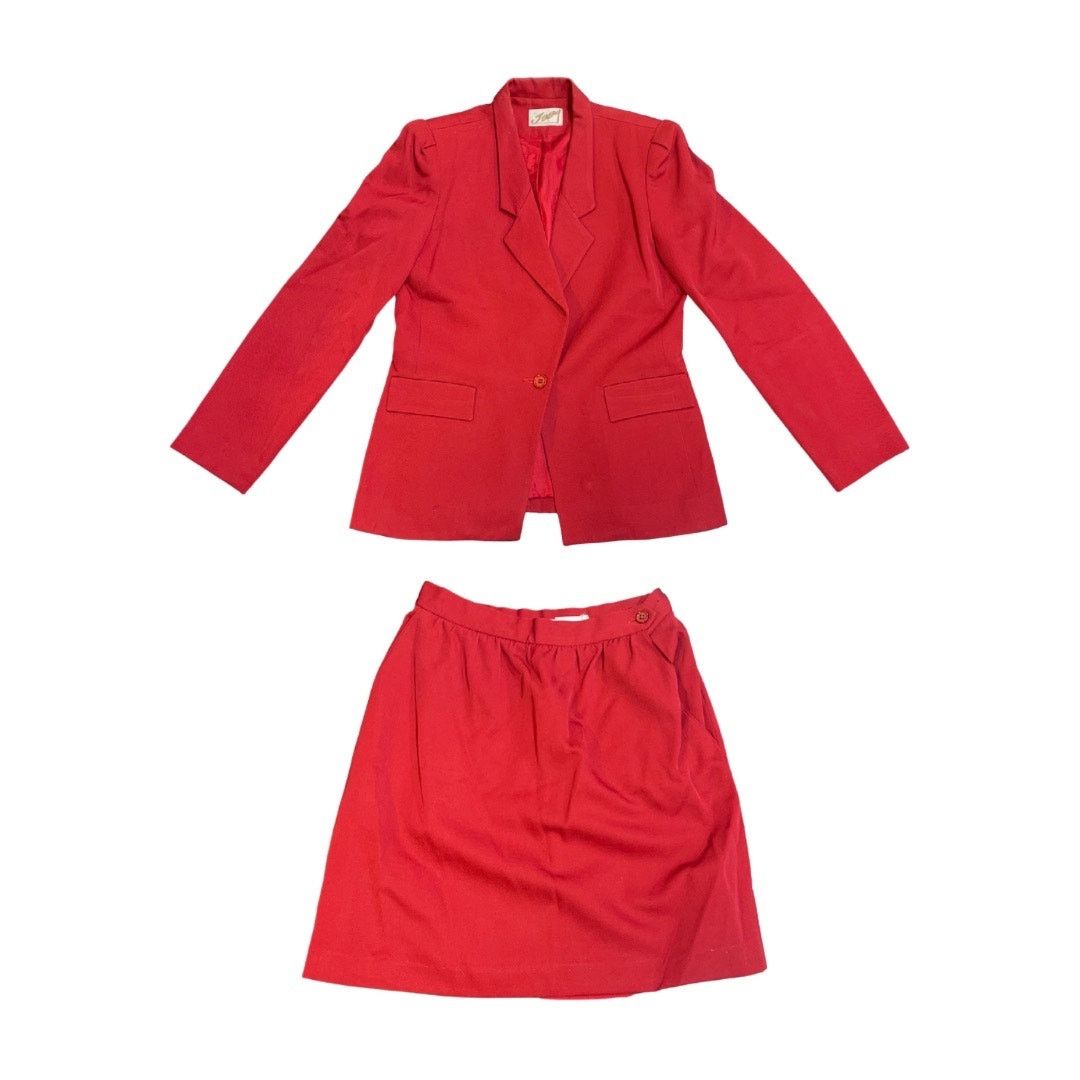 Other Jeremy By Collegian Sportswear Skirt Blazer 2 Wool Career Size XS / US 0-2 / IT 36-38 - 1 Thumbnail
