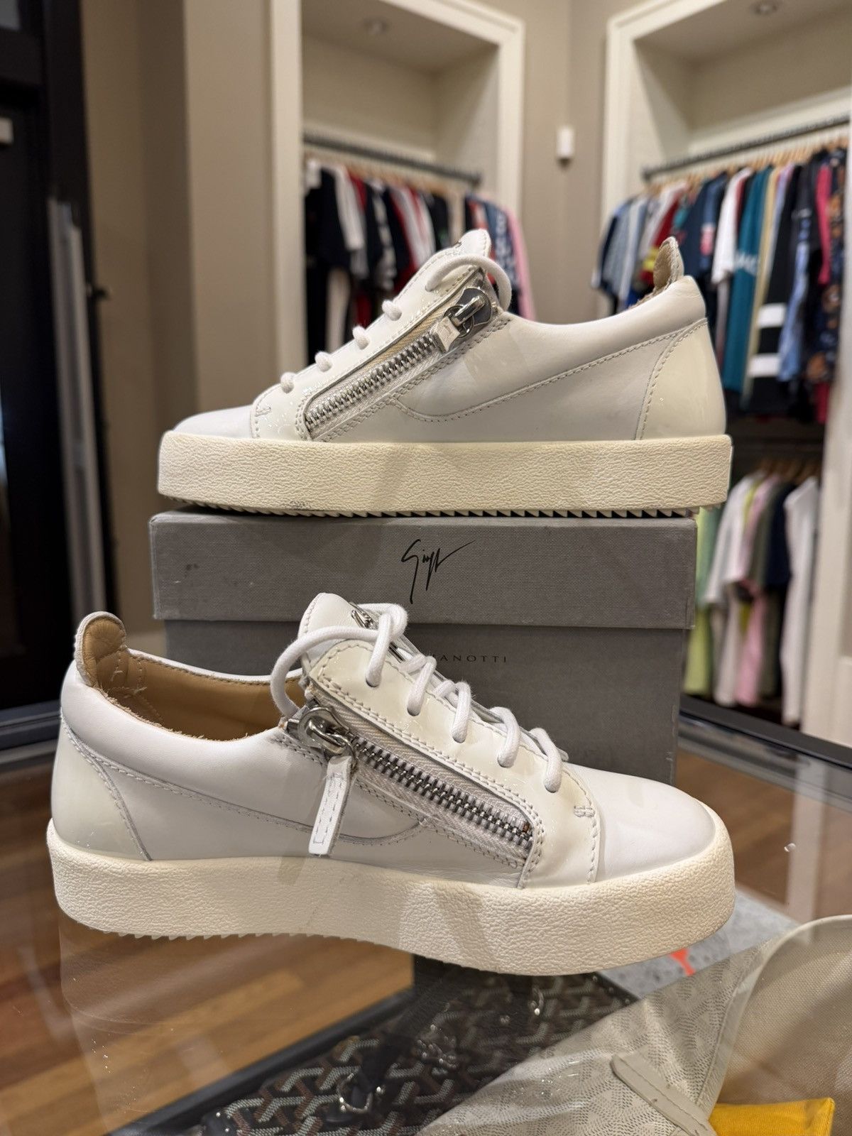 Giuseppe Zanotti Giuseppe Zanotti Zip Sneakers - White Size US 5 / IT 35 - 2 Thumbnail