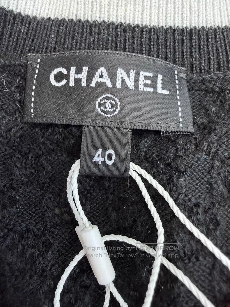 Chanel Chanel Black and orange lace knitted cardigan coat Size S / US 4 / IT 40 - 4 Thumbnail