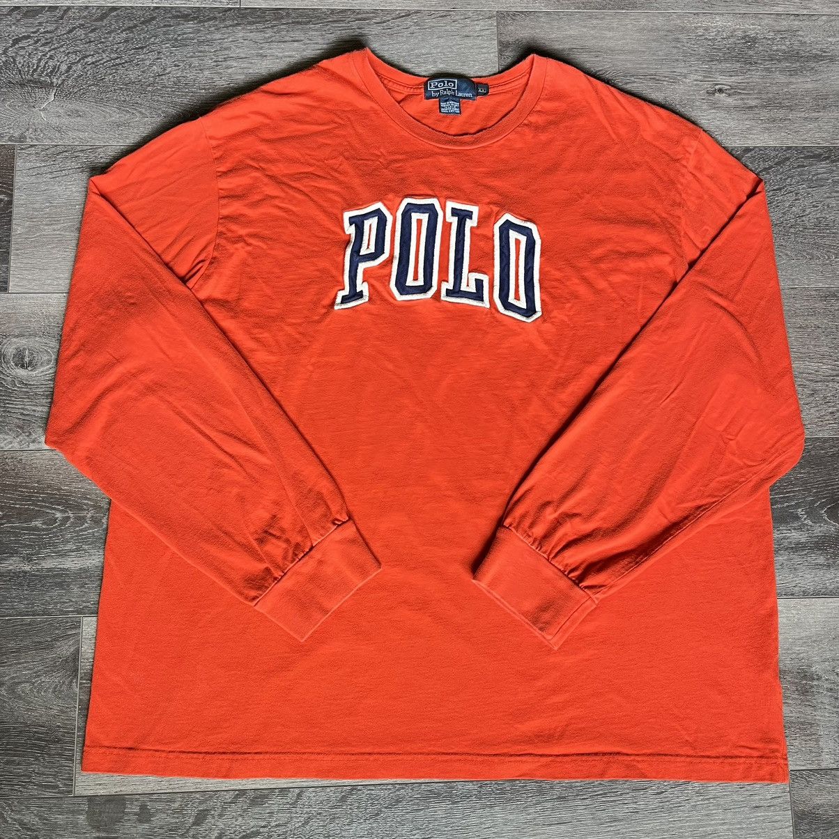Polo Ralph Lauren Vintage Polo Ralph Lauren Embroidered Arch Longsleeve Tee Size US XXL / EU 58 / 5 - 1 Thumbnail